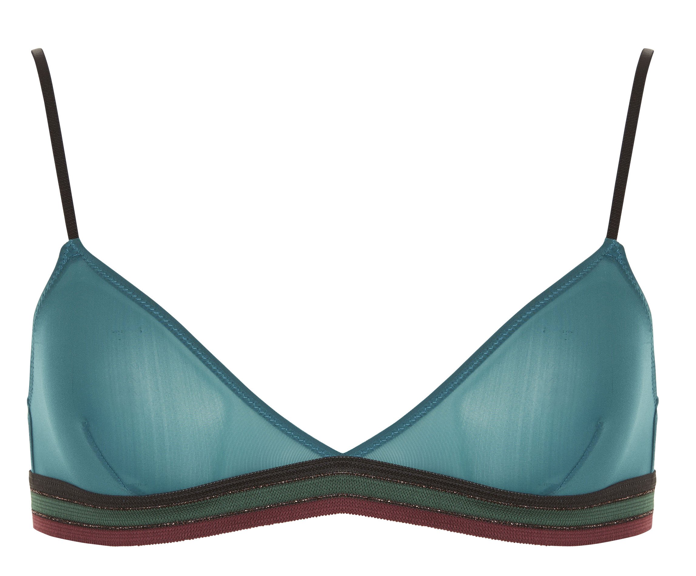 Triangle bra with striped band MOMONI Green