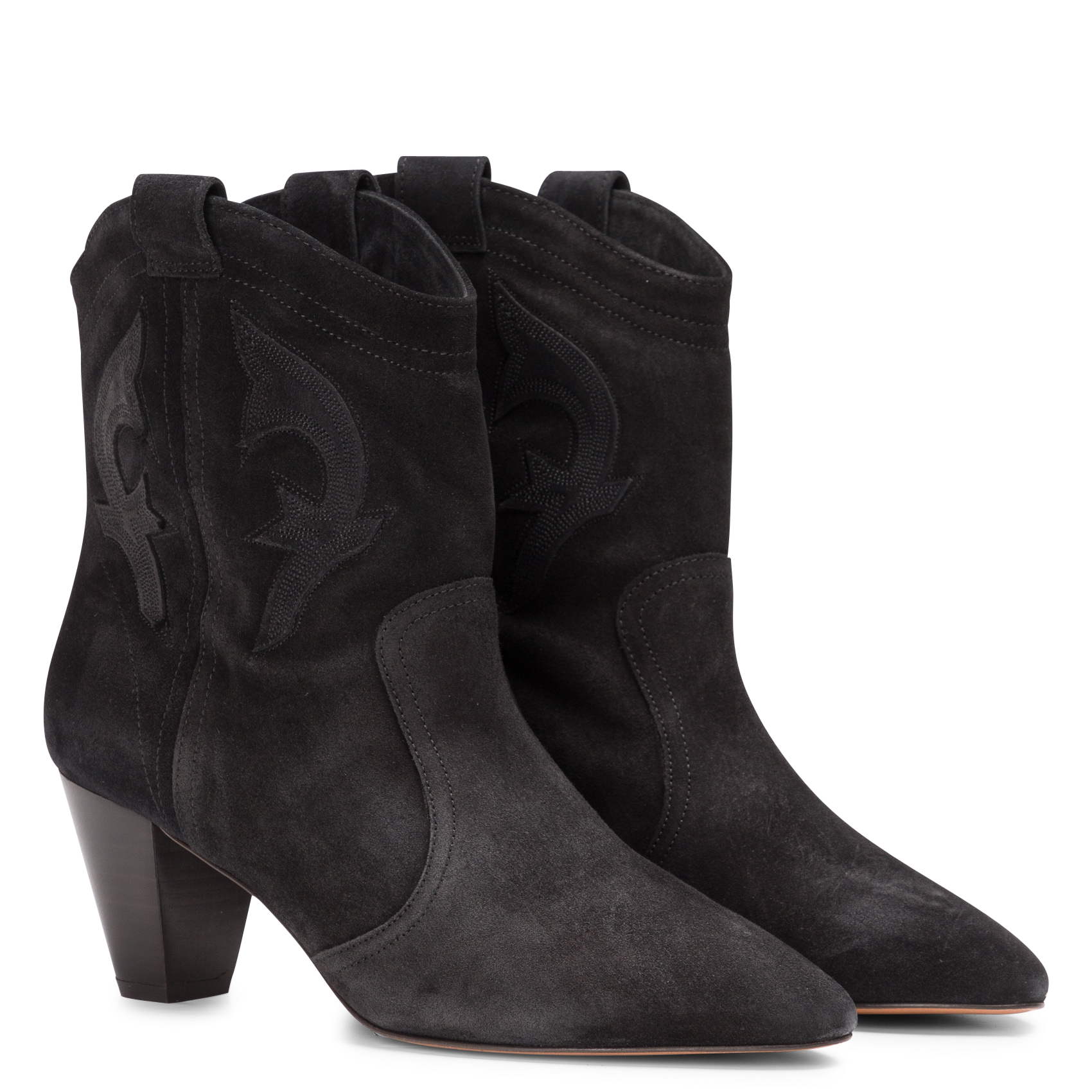 Bottines en cuir de vachette  BA&SH Noir