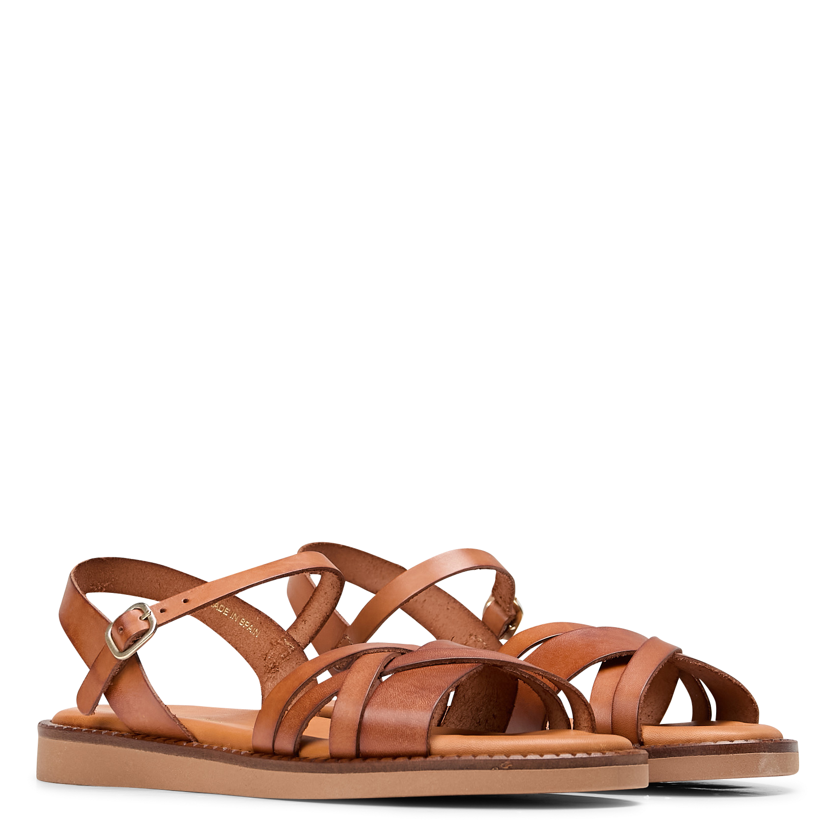 Leather open-toe sandals MELLOW YELLOW Brown