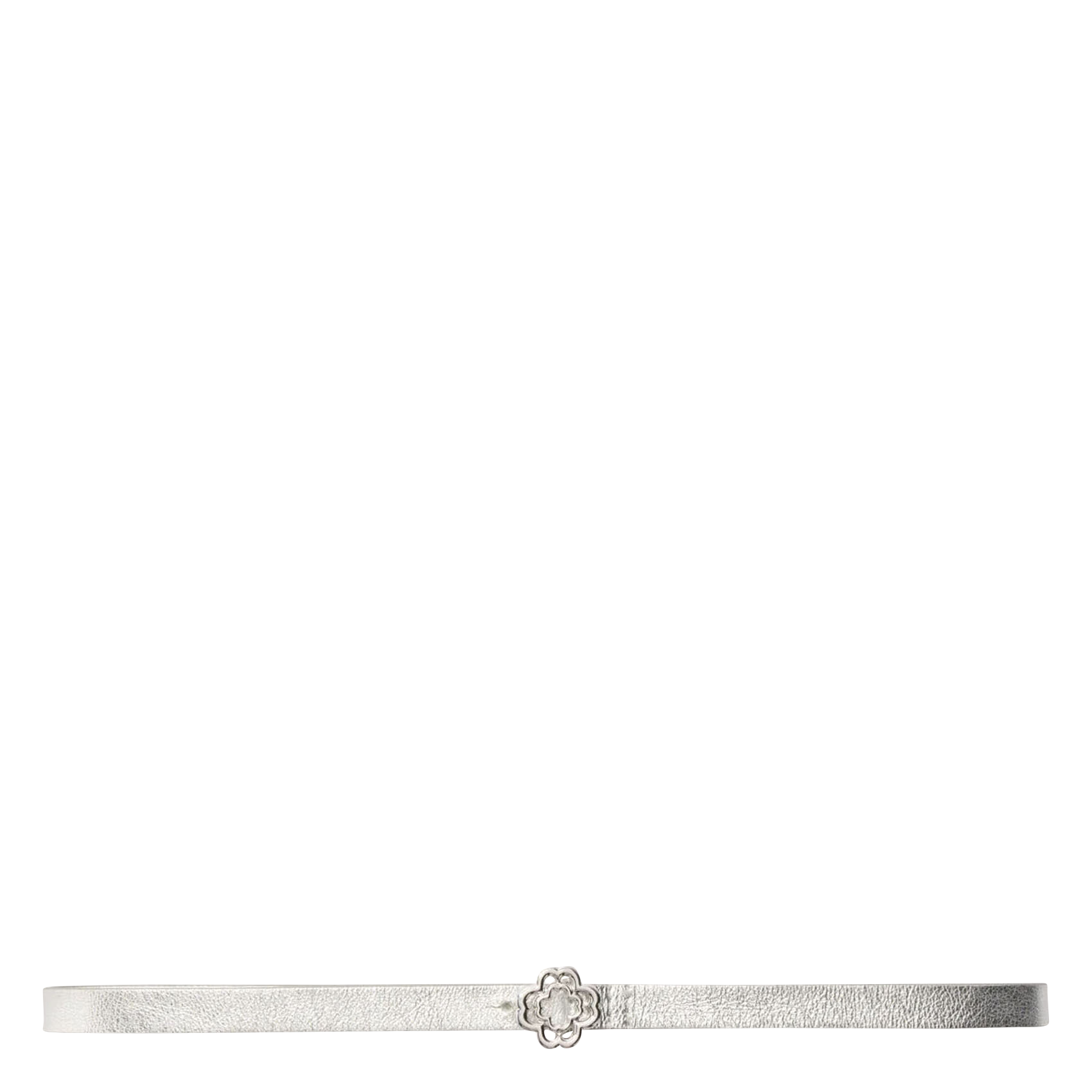 Ceinture fine métallisée MAJE Argent