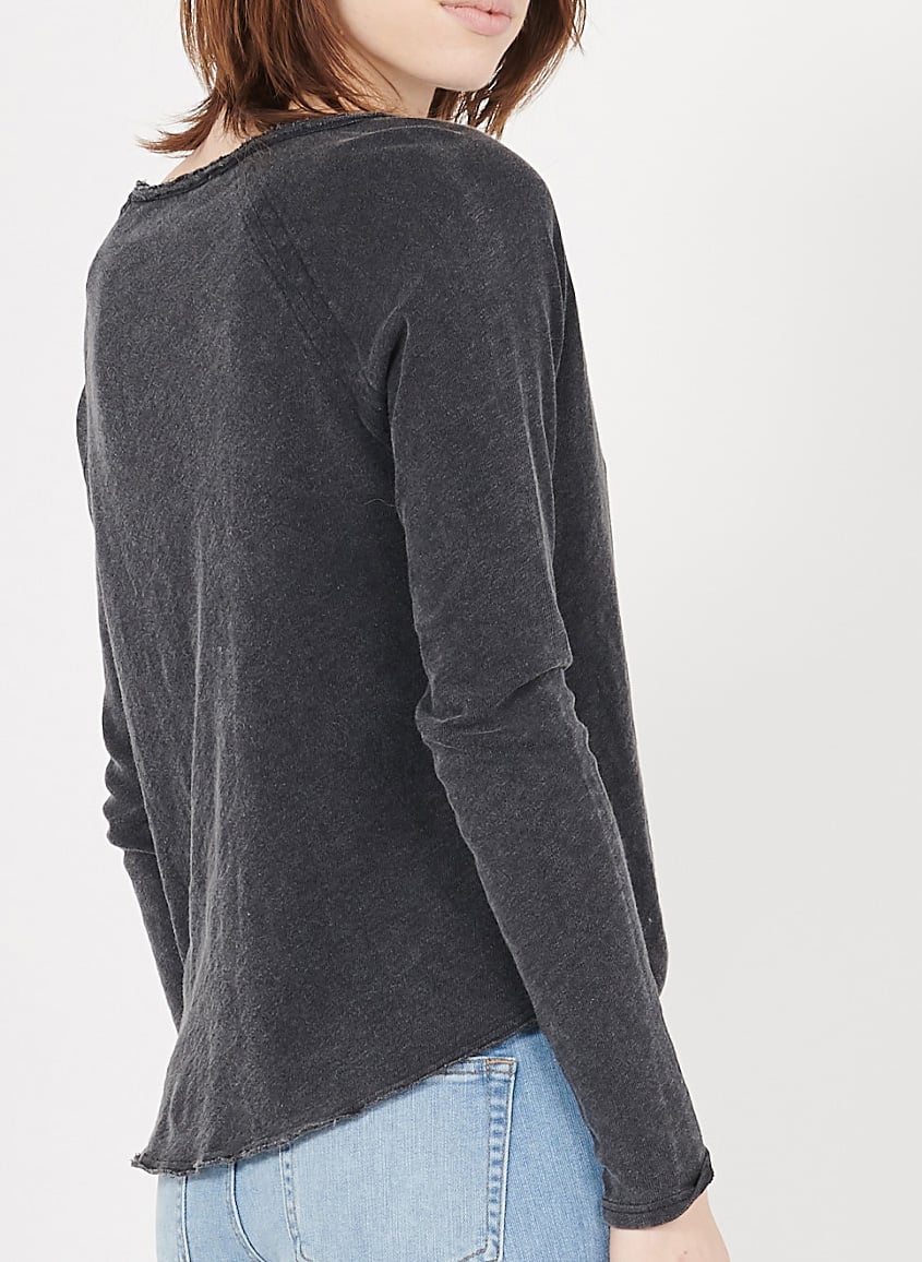 Tee-shirt droit col rond en coton AMERICAN VINTAGE Noir