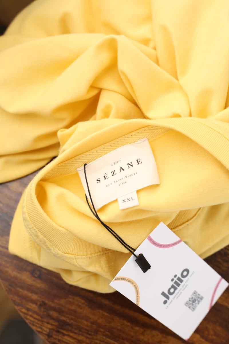 Cotton T-shirt SEZANE - Seconde main Yellow