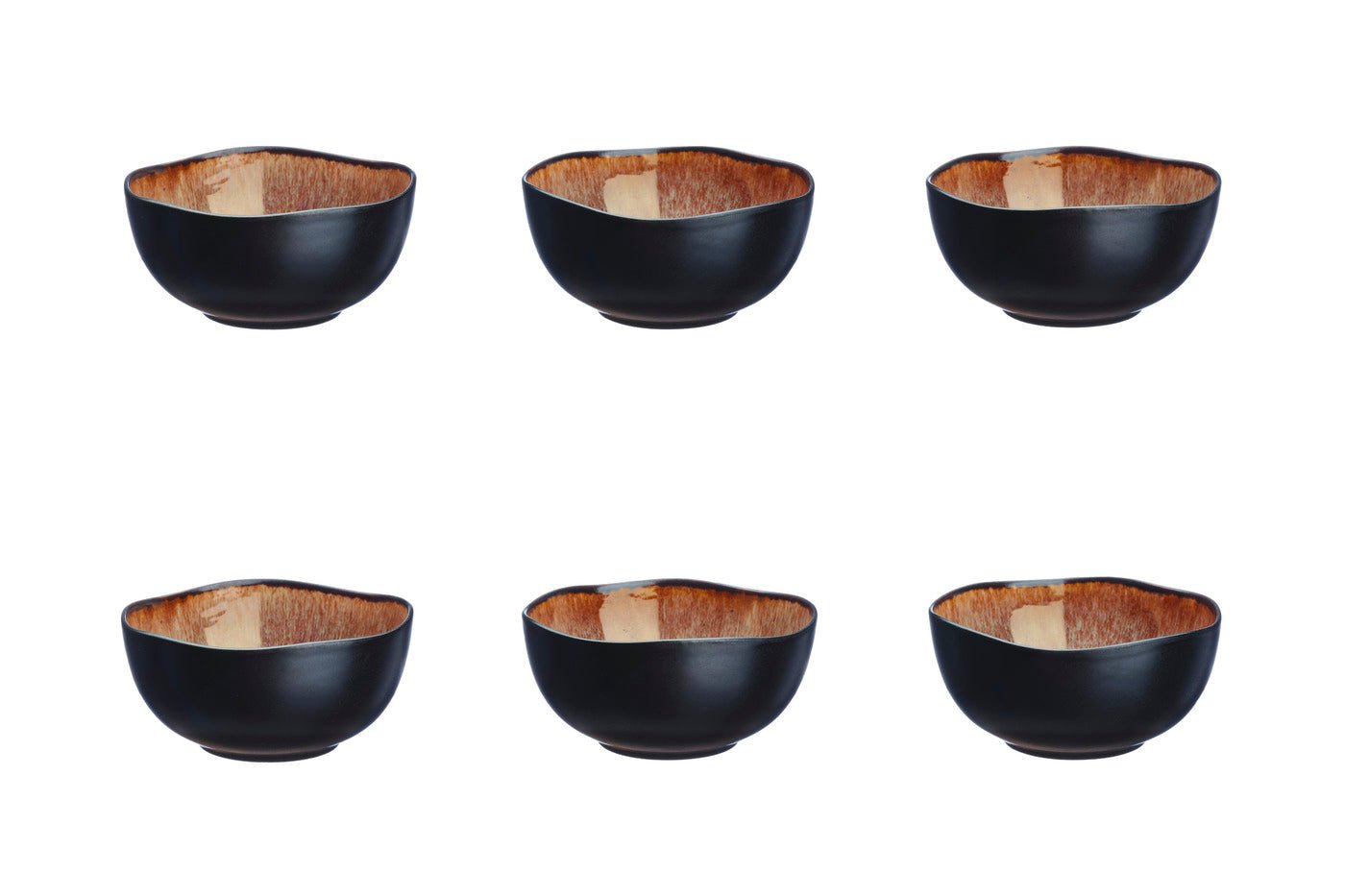 Bol iris ø12cm - 6 pièces - marron sauvage BJORN Marron