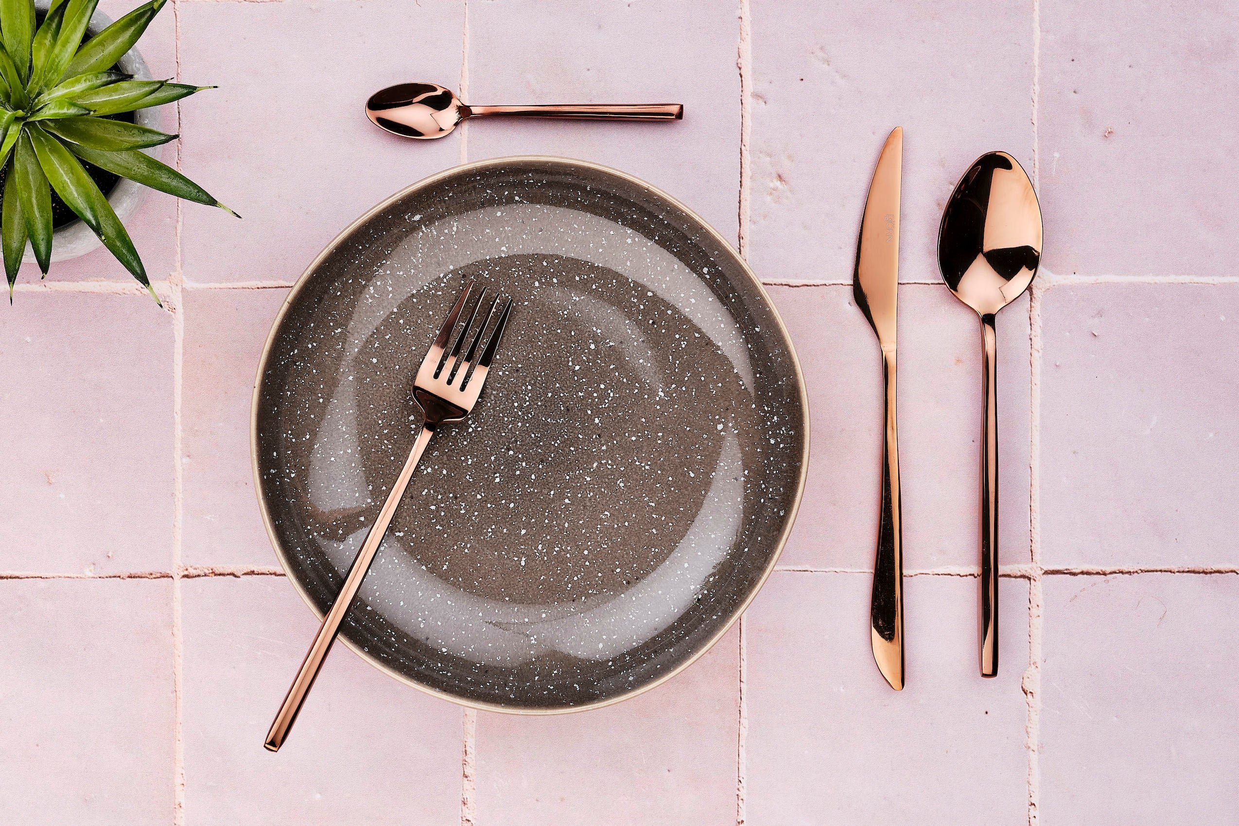 Set of 6 small spoons BJORN Red