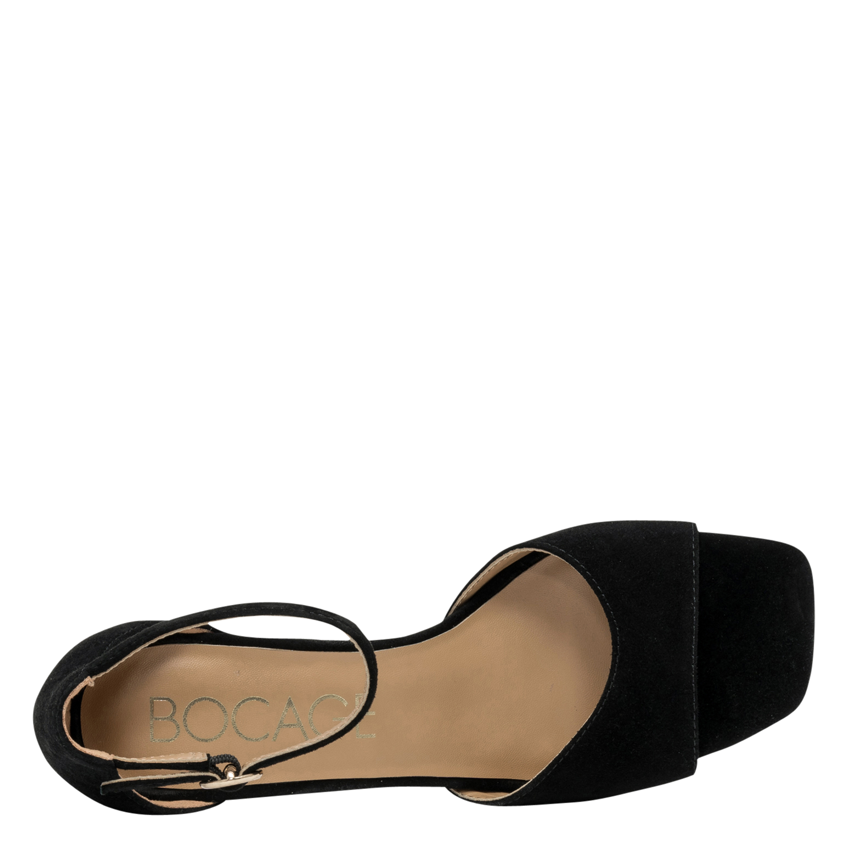 Sandalen aus Veloursleder, mit Absatz BOCAGE Schwarz