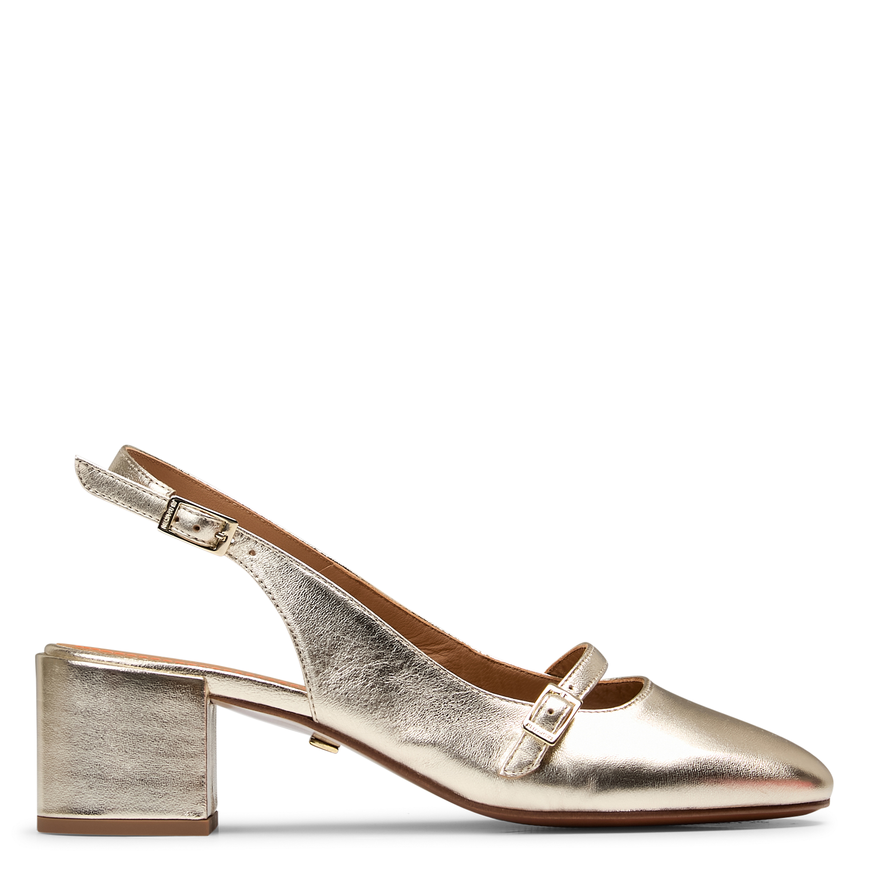 Babies en cuir métallisé JB MARTIN Doré