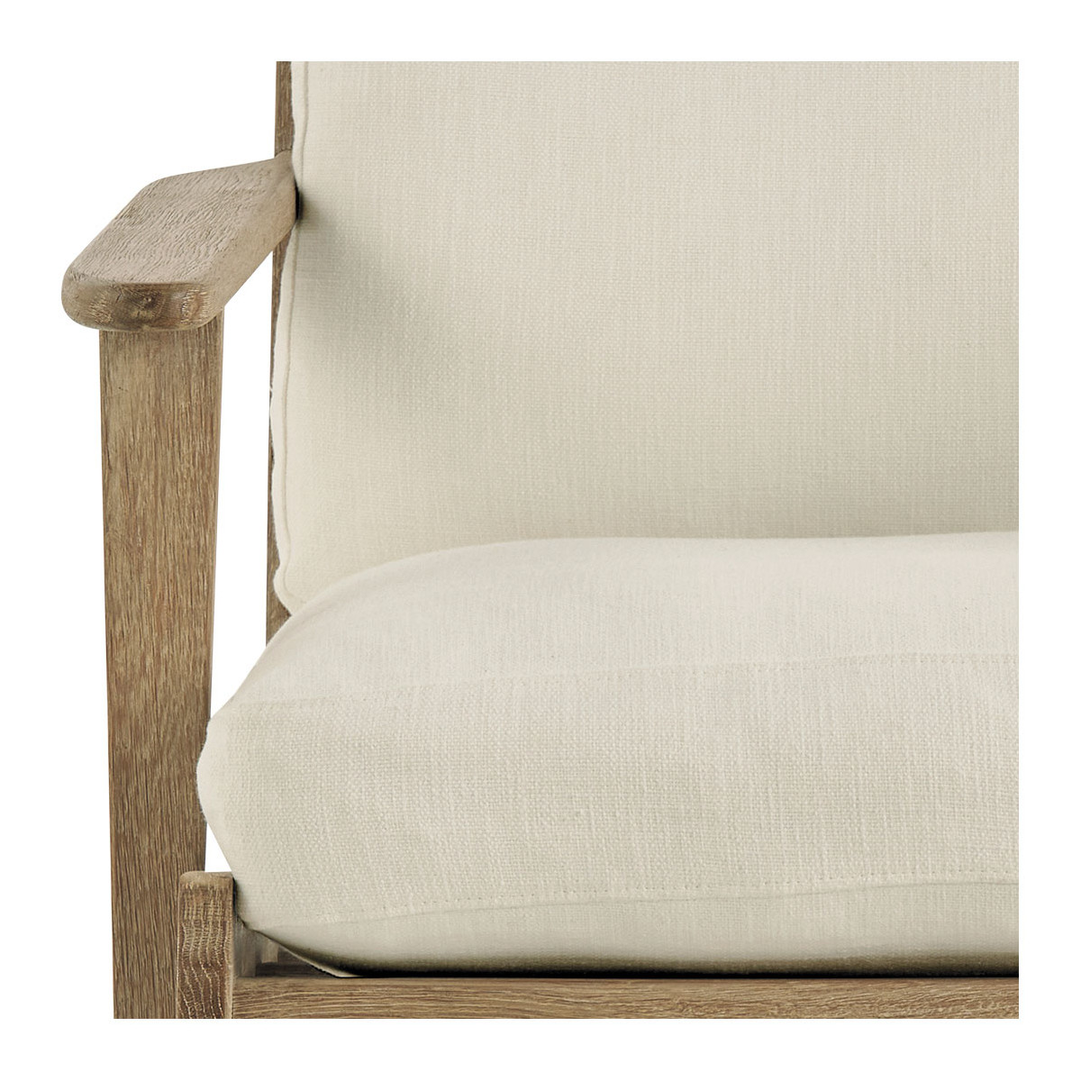 Cotton and linen armchair BLANC D'IVOIRE Beige
