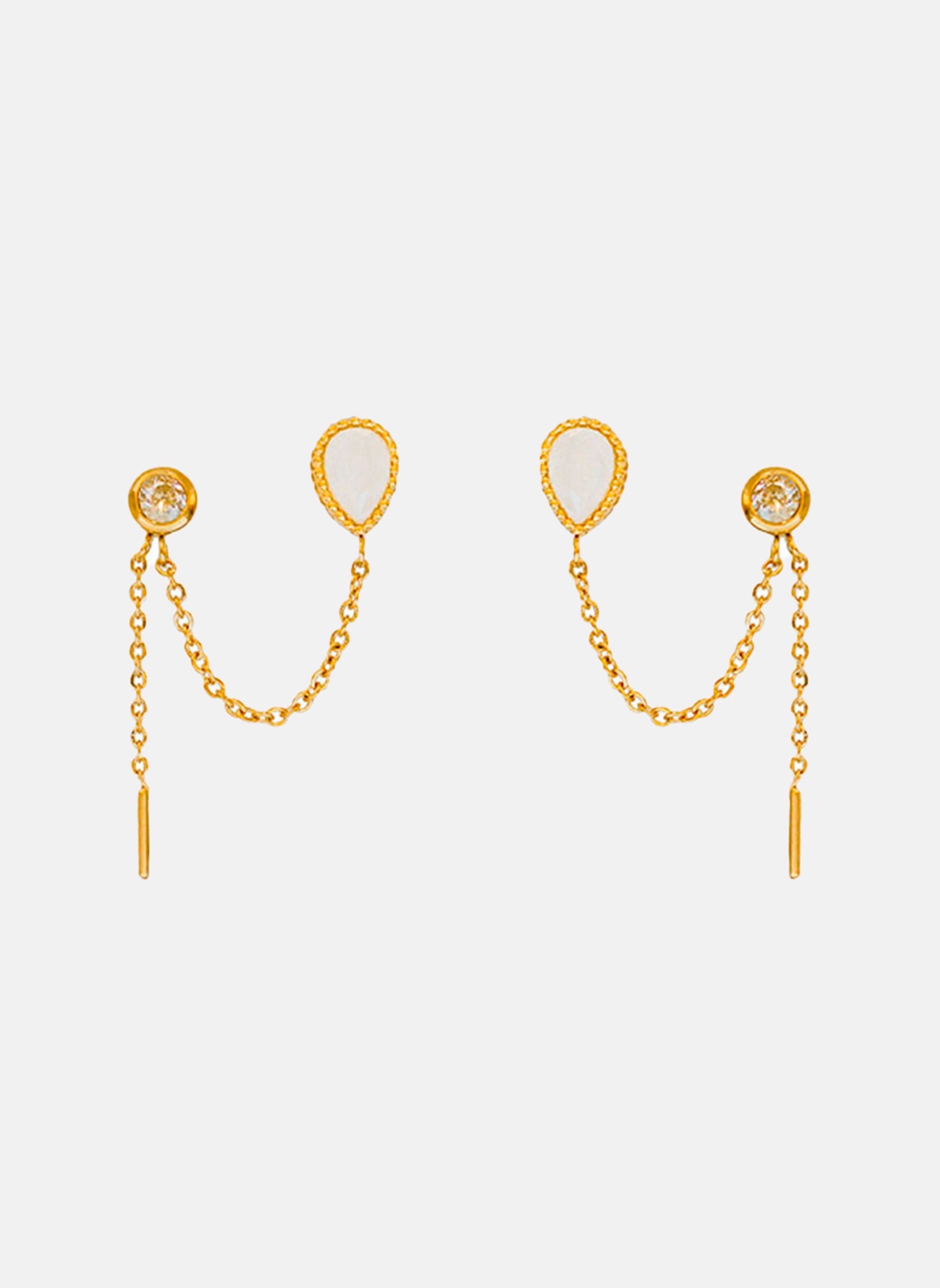 CYBELE - Stainless steel earrings for pierced ears AEC Paris White