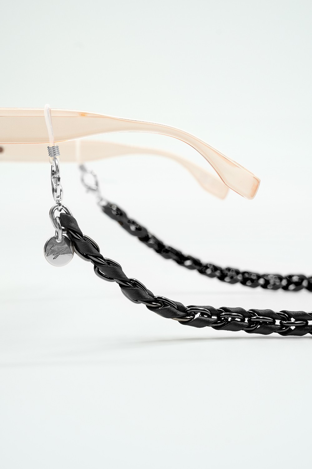 Chaîne de lunettes en cuir vegan LA COQUE FRANCAISE Noir