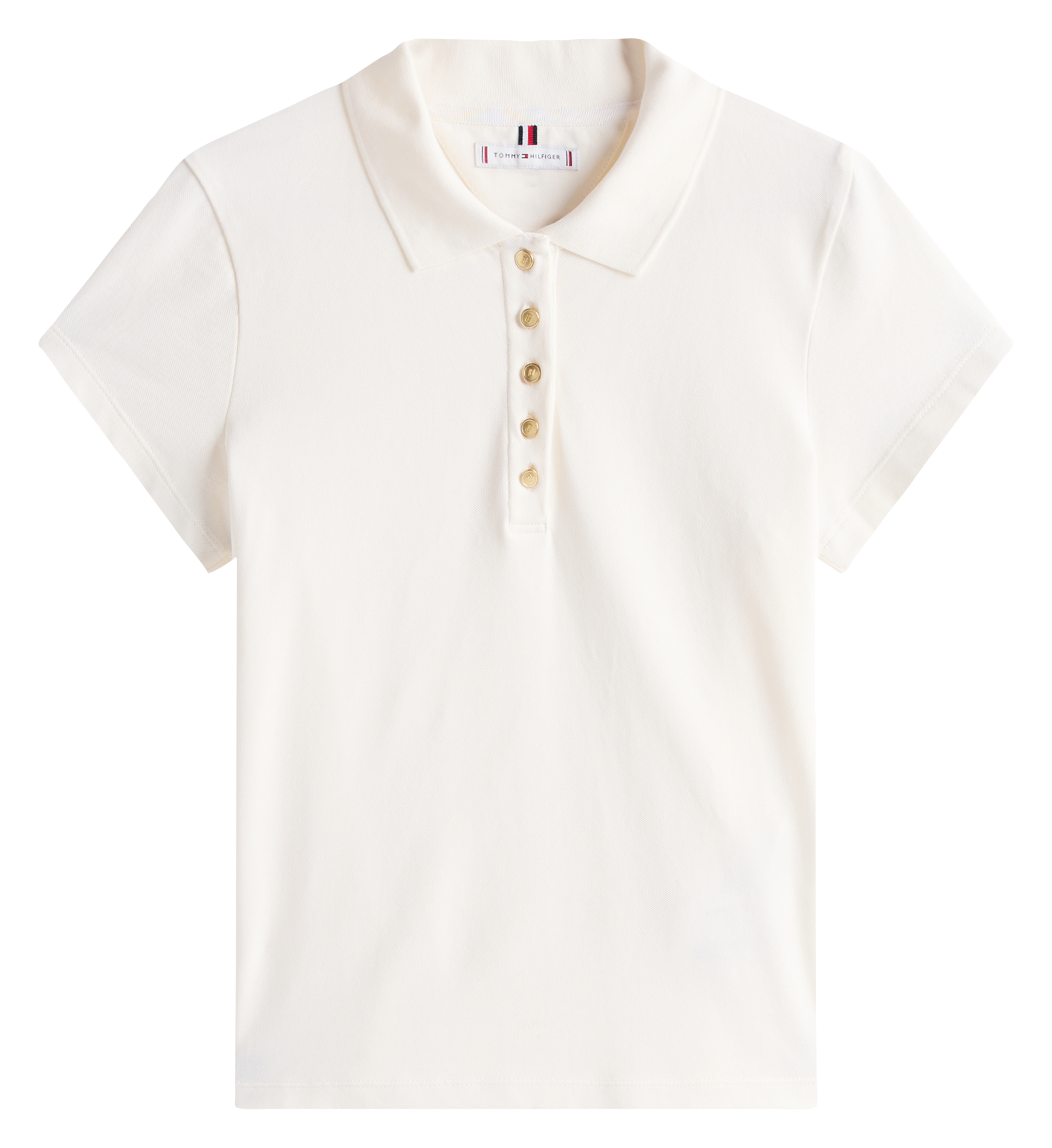 Cotton-blend polo shirt TOMMY HILFIGER White