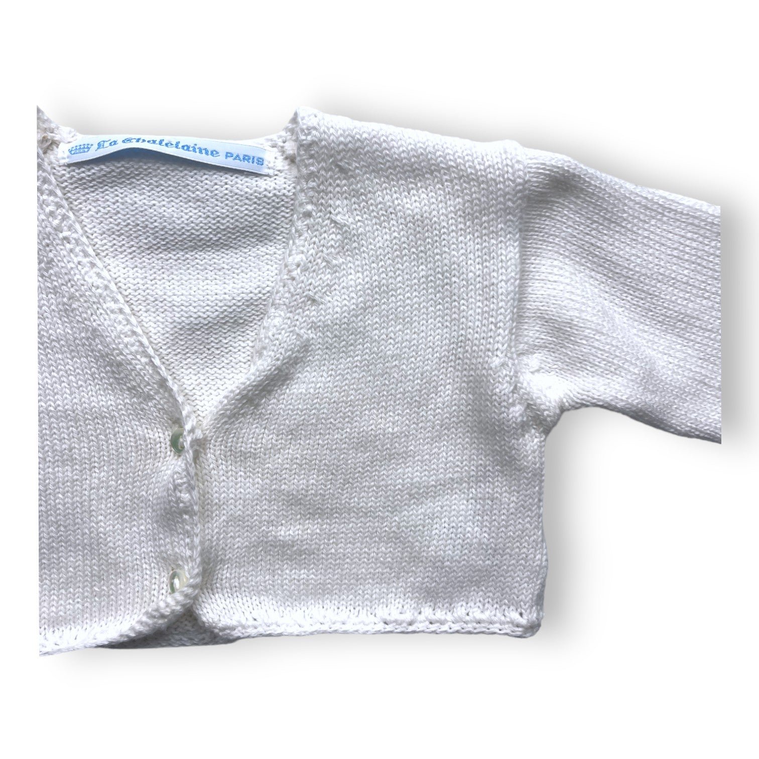 White baby cardigan - 6 months LA CHATELAINE - Seconde main White