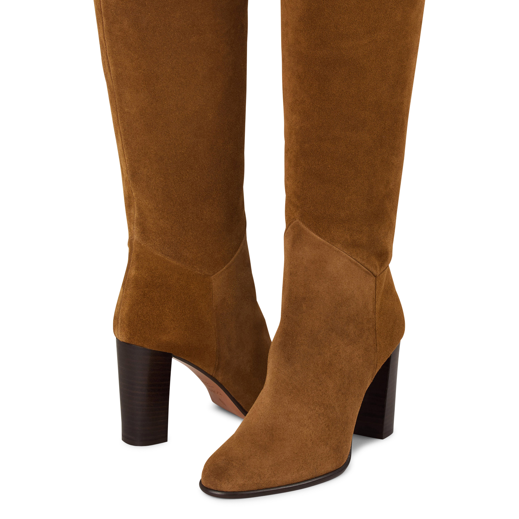 Bottes en cuirvelours BA&SH Marron