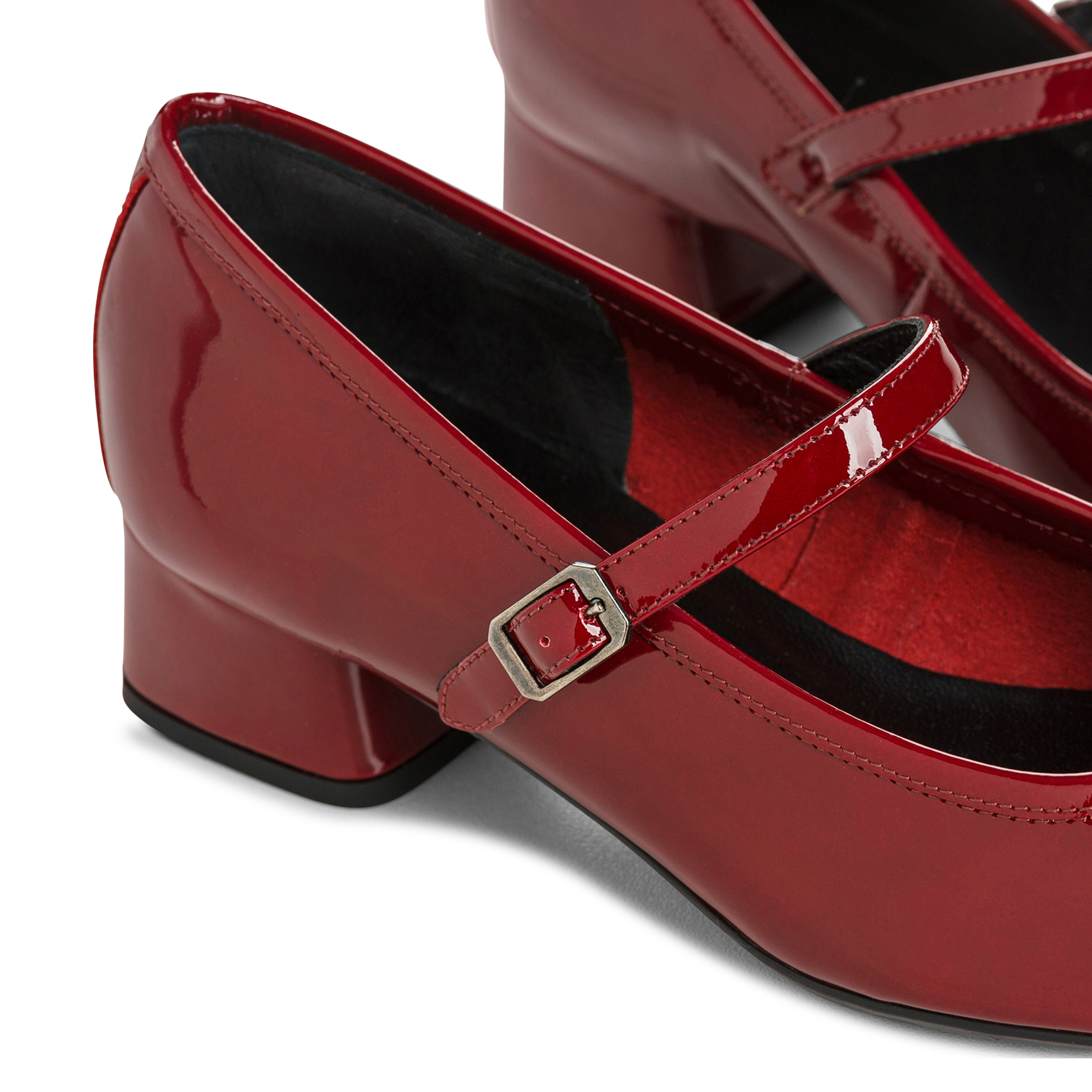 Mary Jane-schoenen van lakleer met hak REQINS Rood