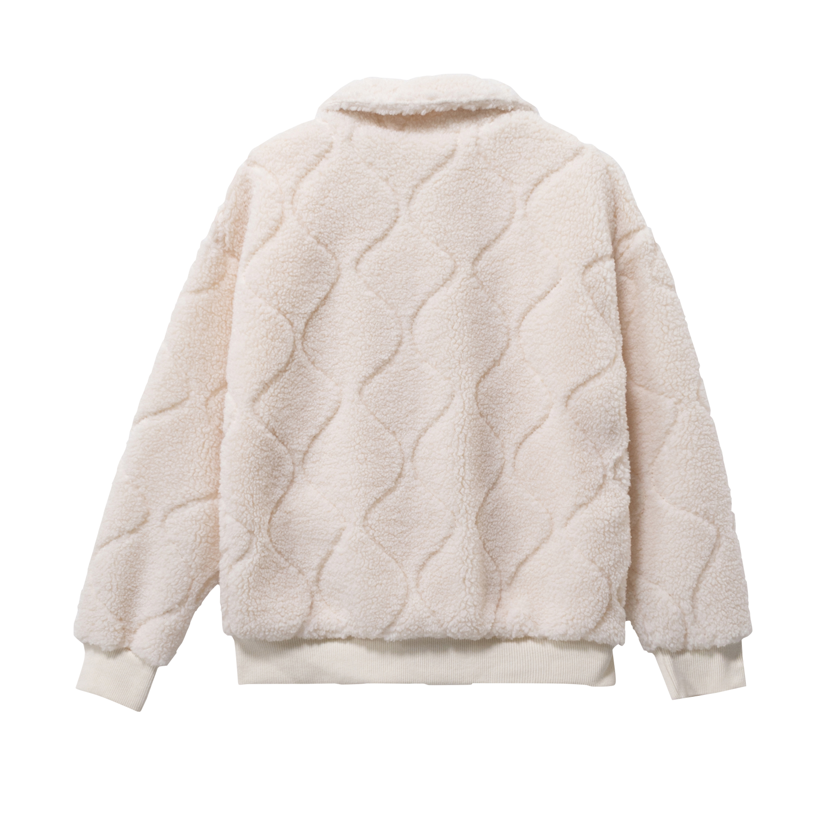 Manteau col classique en sherpa IKKS JUNIOR Blanc