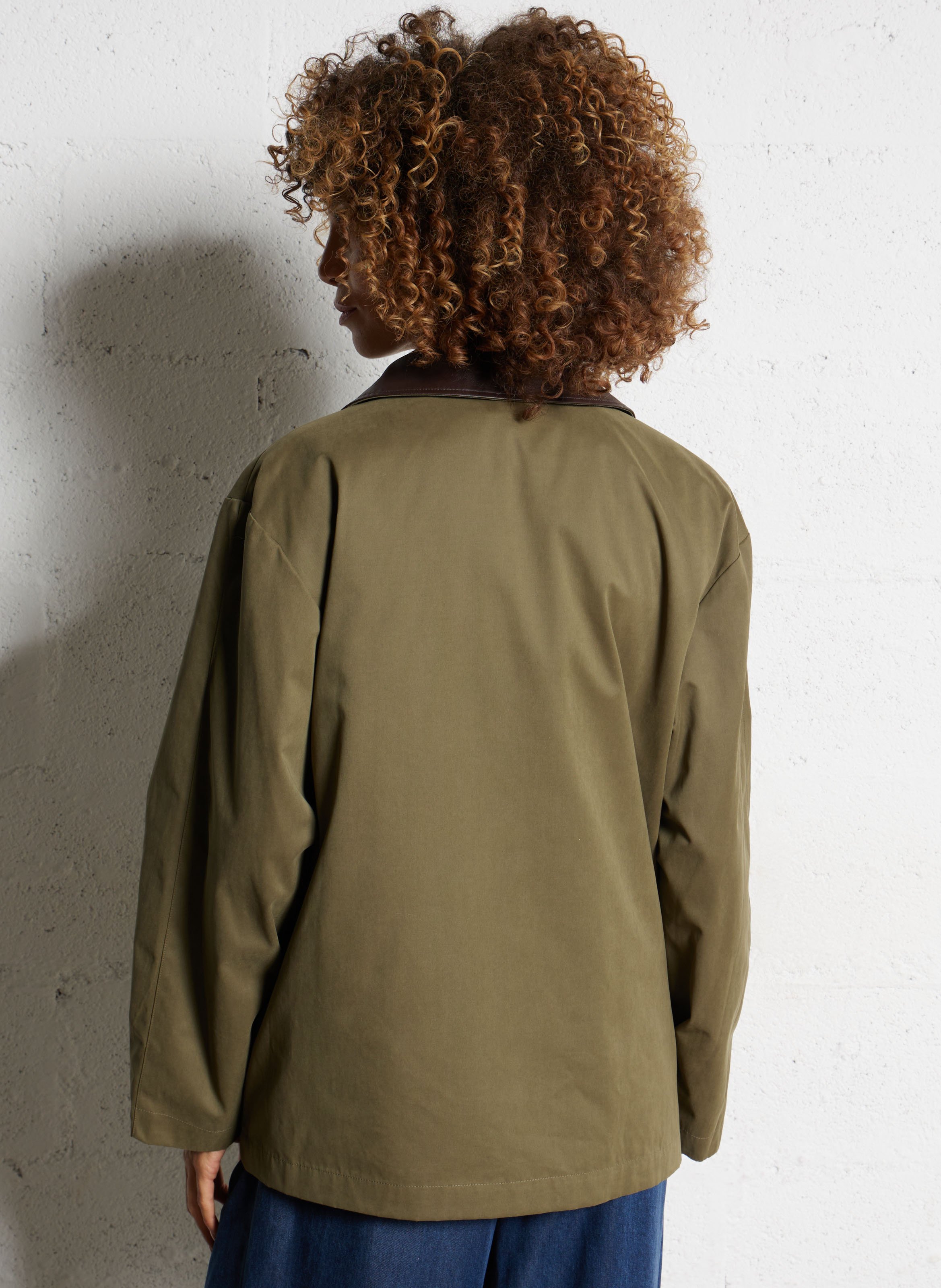 Manteau droit boutonné à col ciré LIU JO Violet