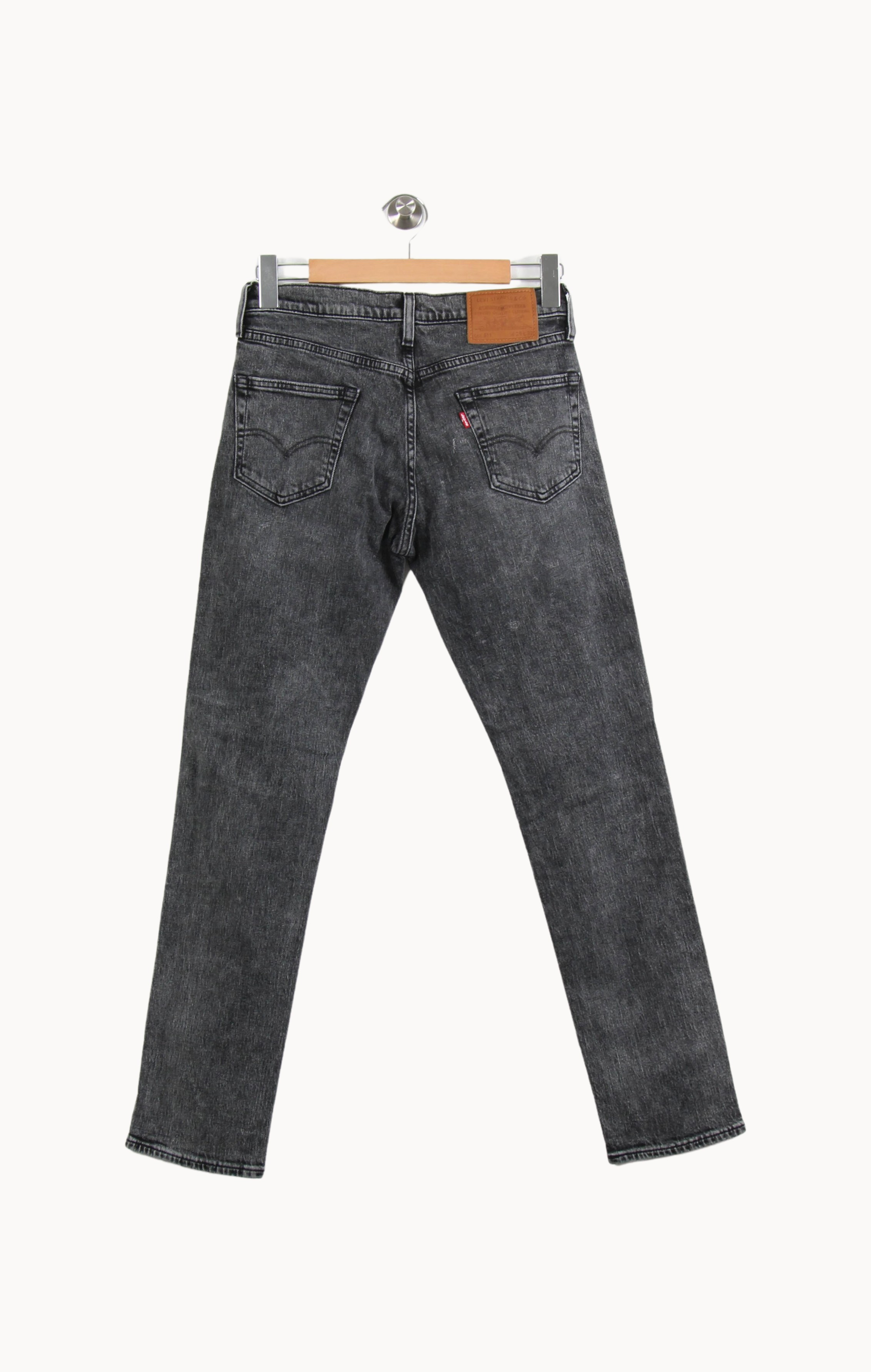 Cropped slim jeans with studs LEVI'S - Seconde main Grey
