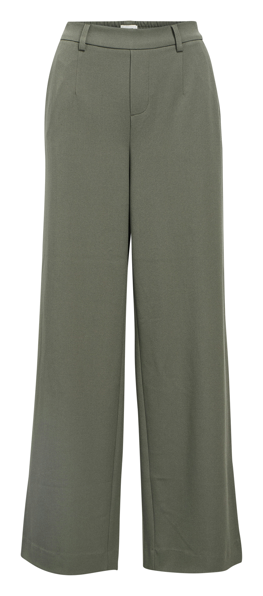 Soepelvallende bandplooibroek OBJECT Kaki