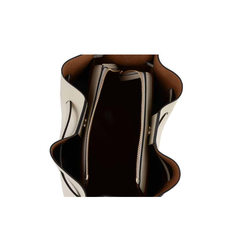 Shoulder bag - cowhide leather POURCHET Beige