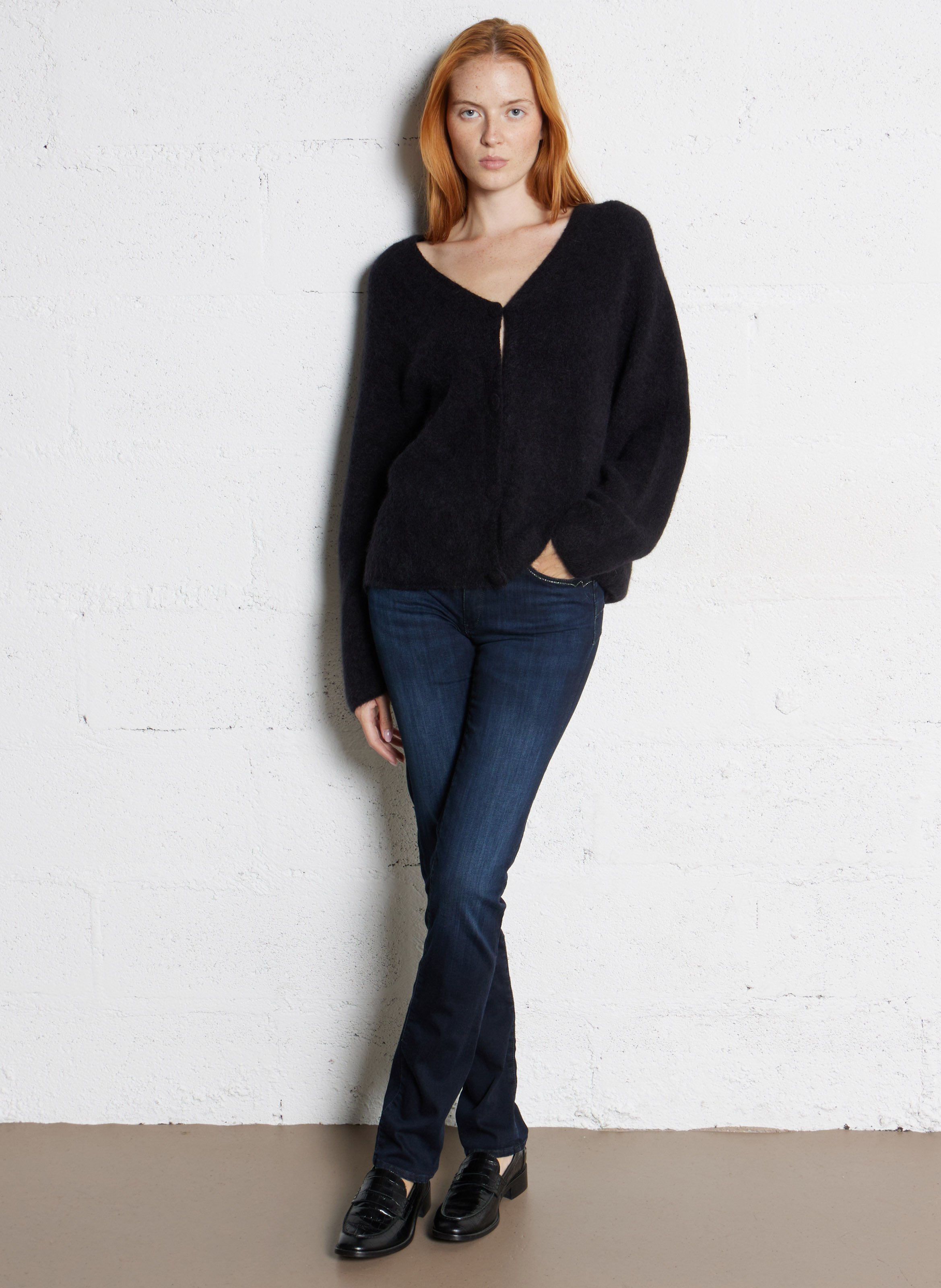 Jean droit en coton mélangé LE TEMPS DES CERISES Bleu