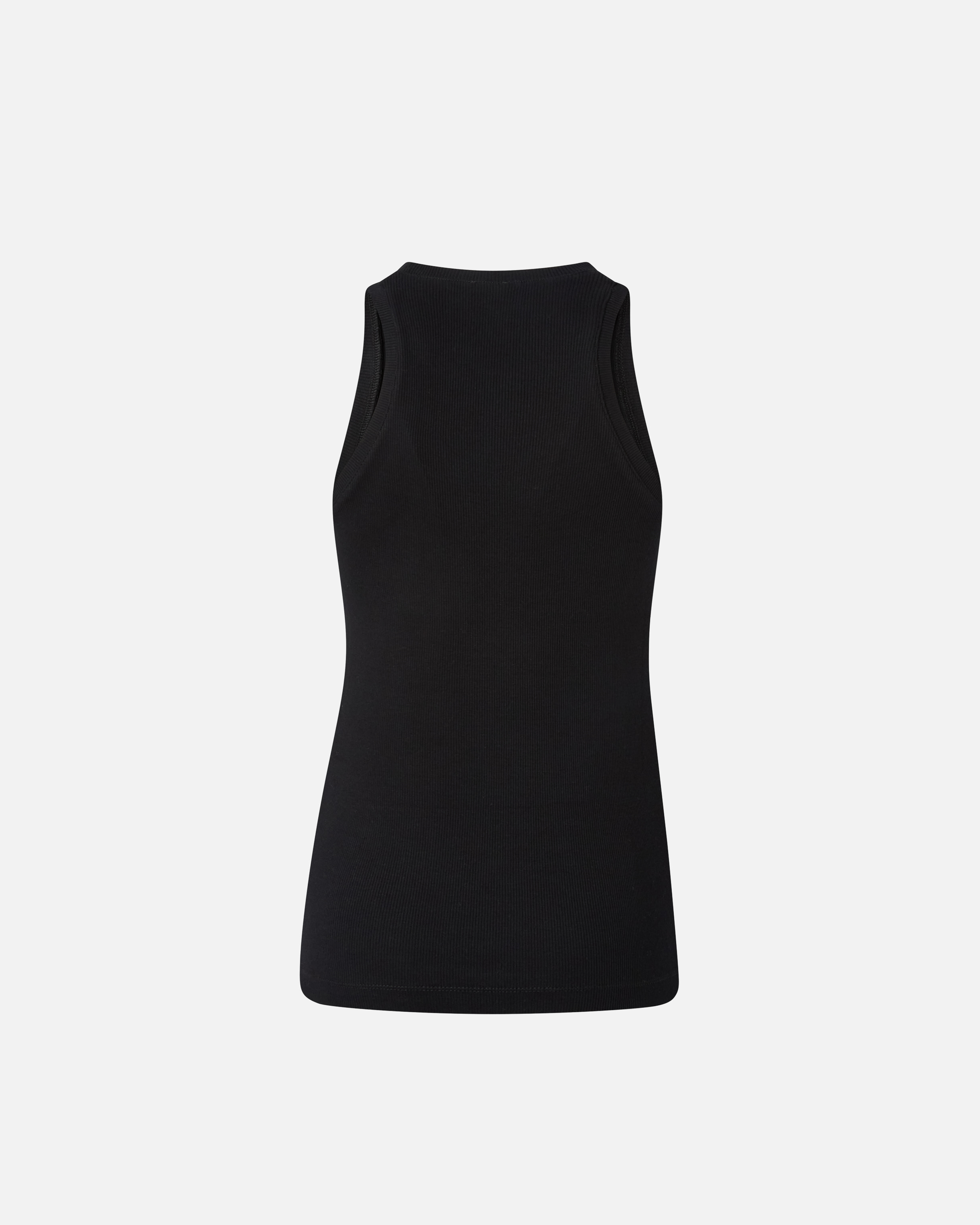 Ribbed sleeveless top PINKO Black