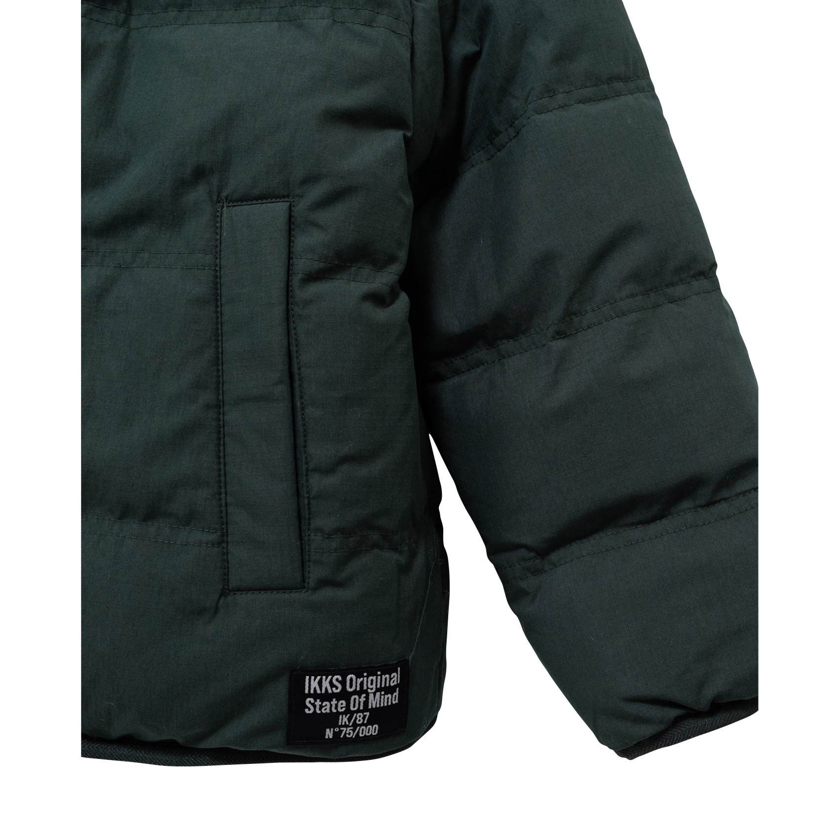 Doudoune col montant réversible  en coton IKKS JUNIOR Vert