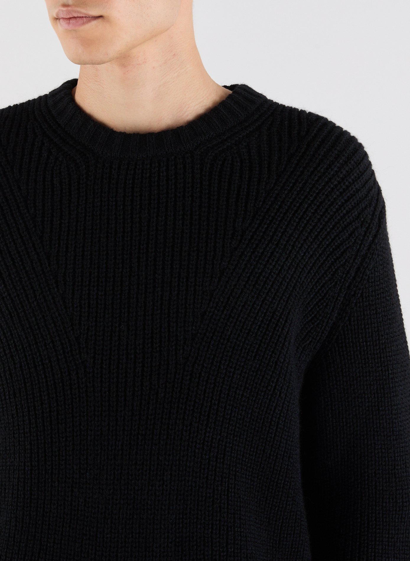 Round-neck alpaca-blend sweater SAISON 1865 Blue