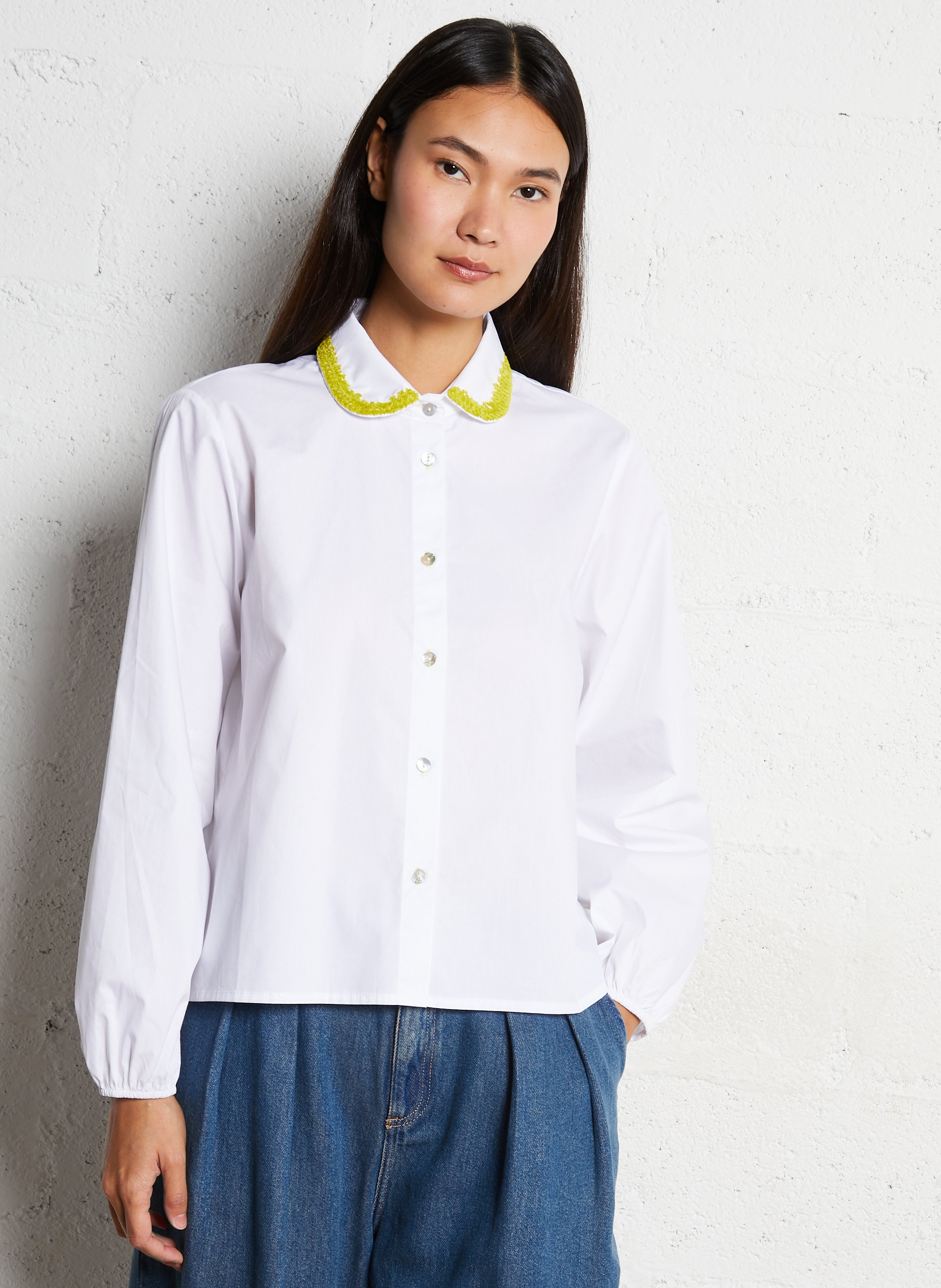 Chemise col claudine en coton DR BLOOM