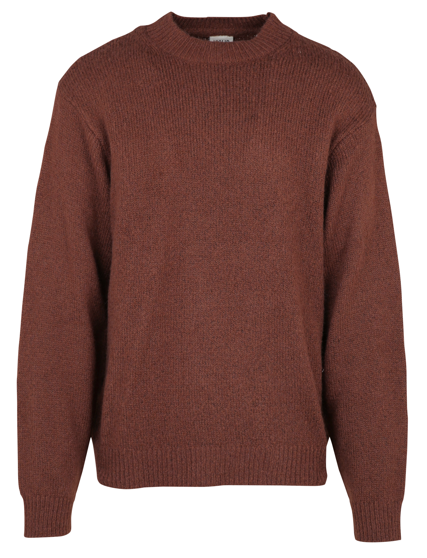 High-neck sweater SOLID Brown