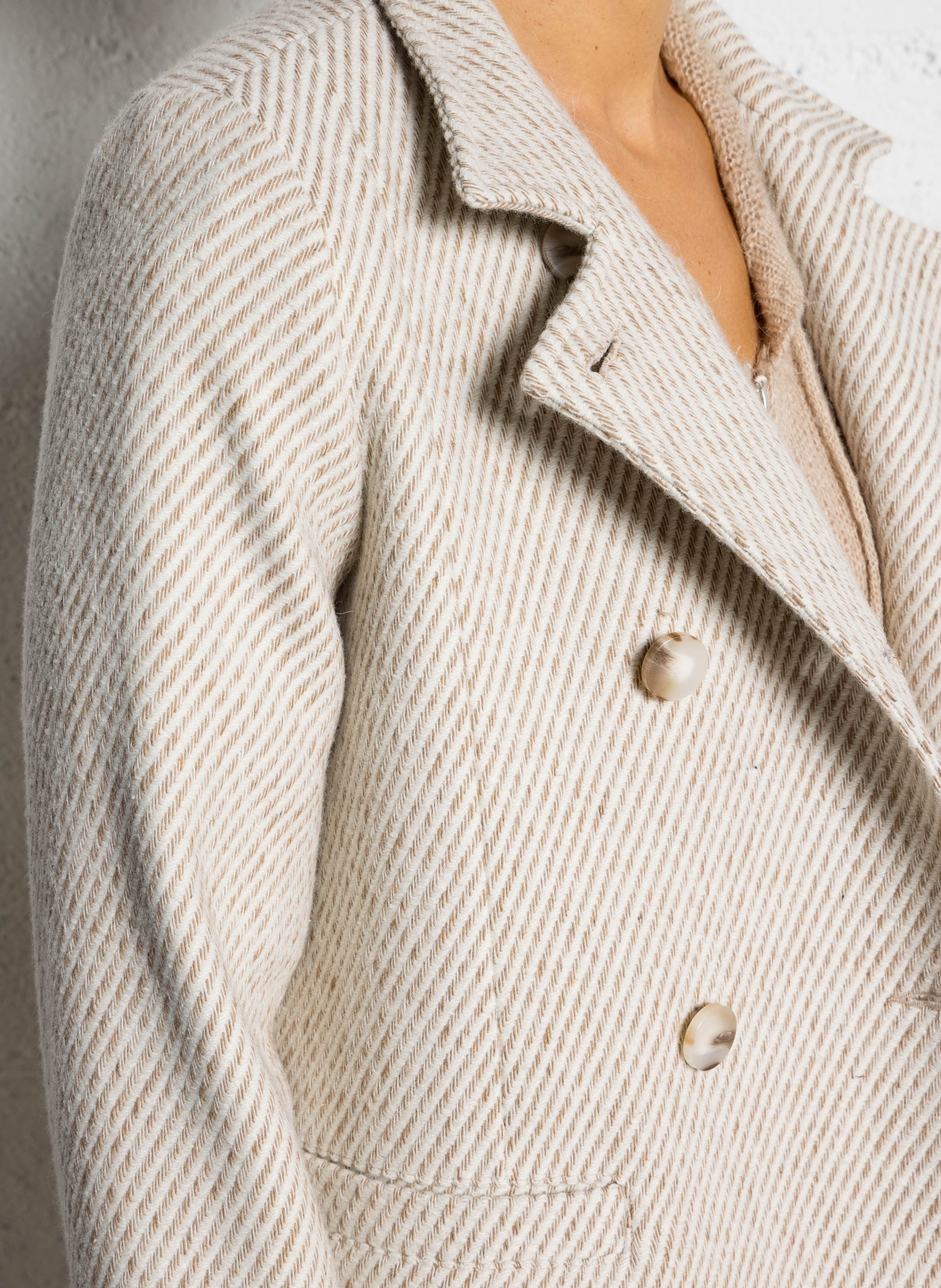 Alpaca wool coat  I CODE White