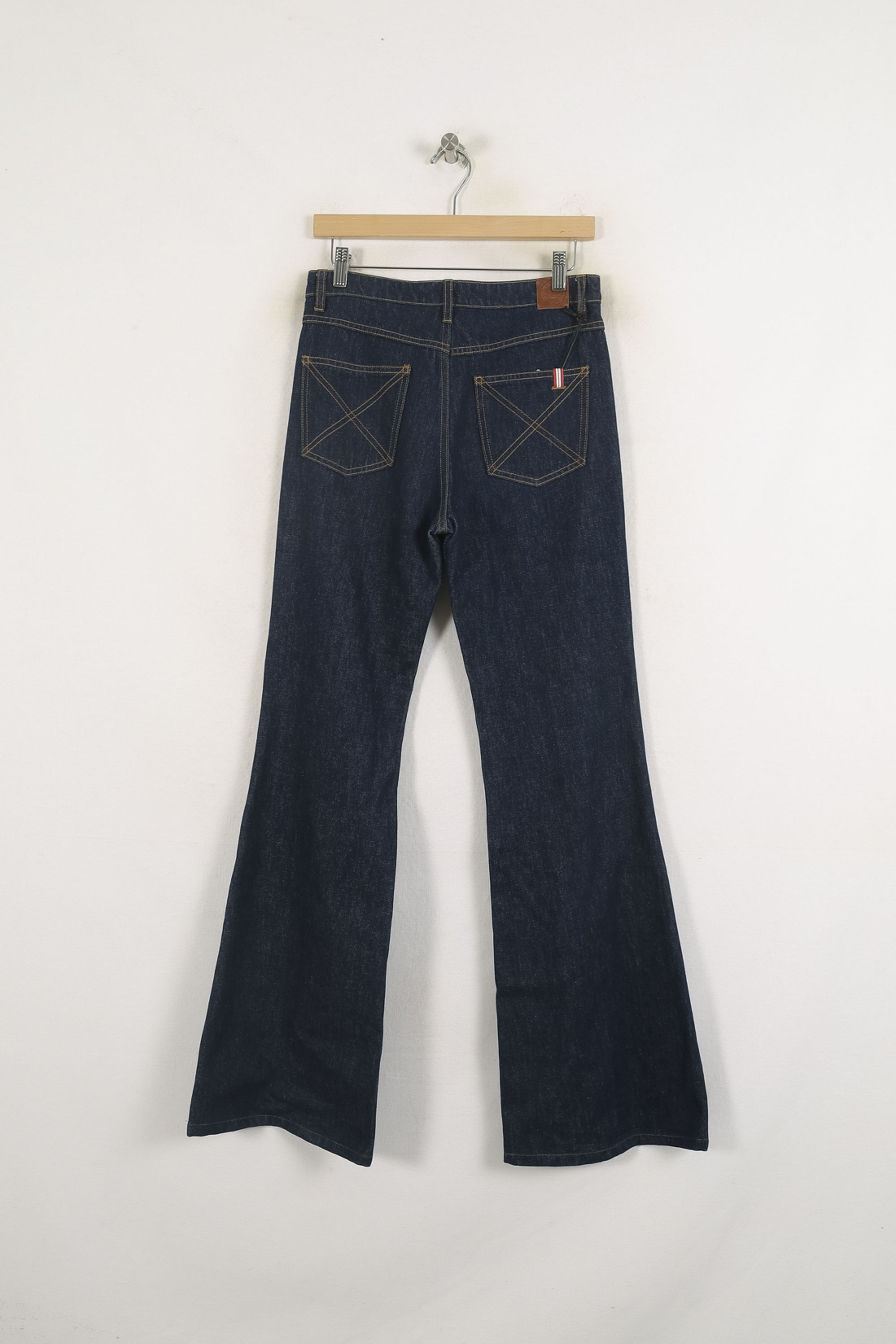 Cropped slim jeans with studs INES DE LA FRESSANGE - Seconde main Blue