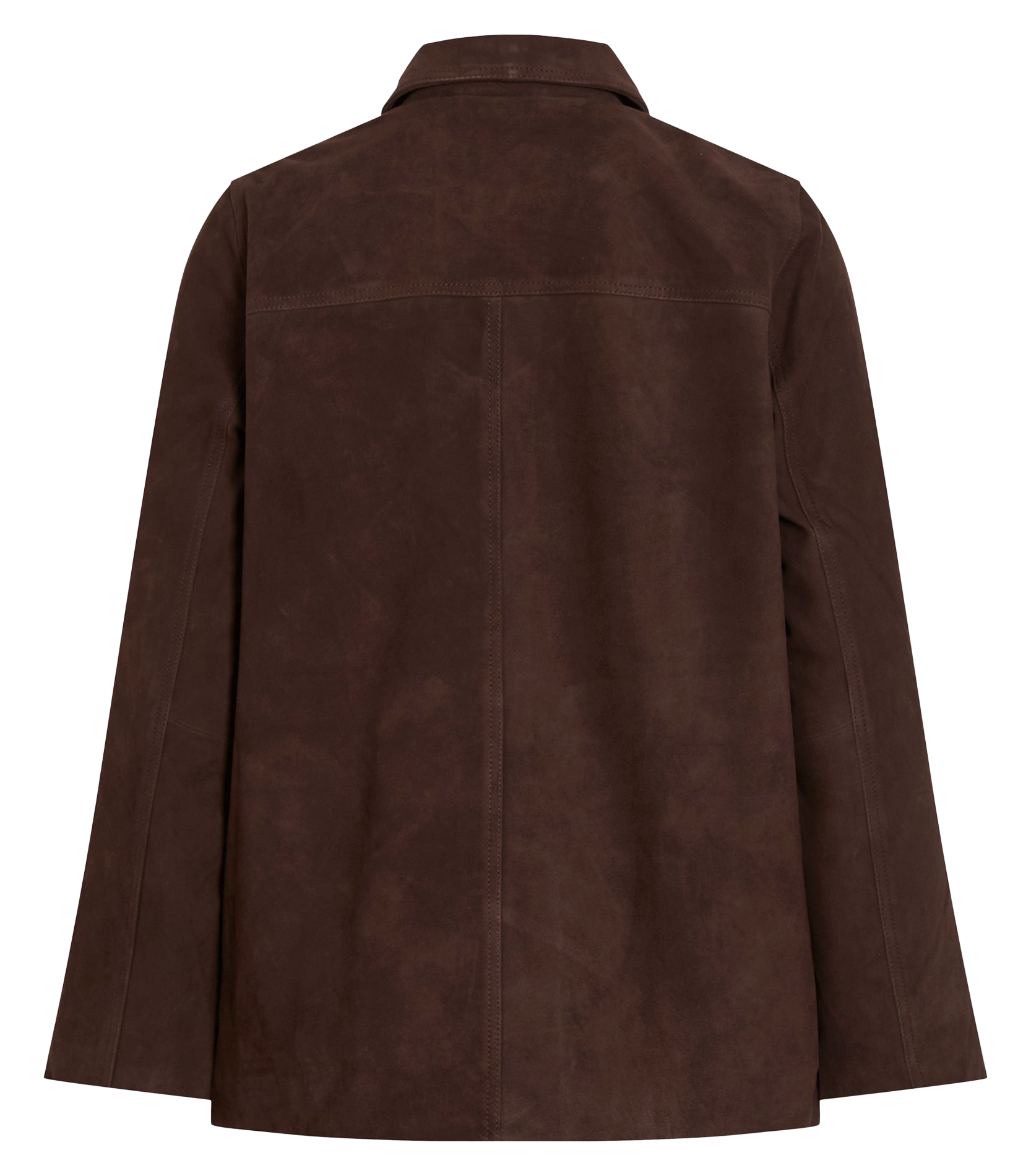 Gerade Lederjacke mit klassischem Kragen ROUGE EDIT Braun