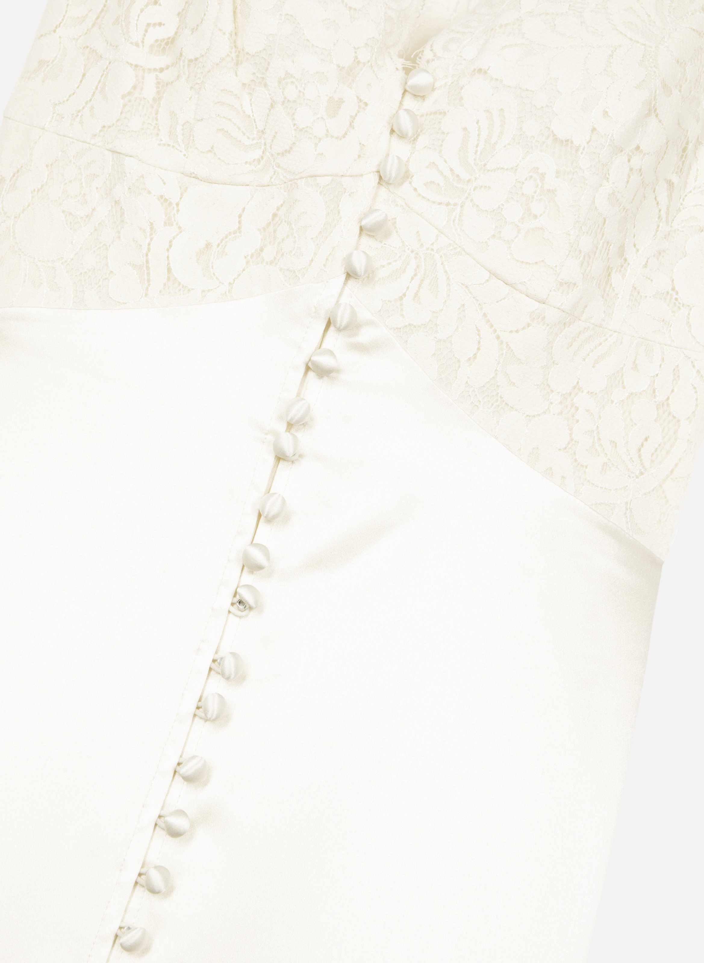 Long silk dress with lace THE KOOPLES Beige