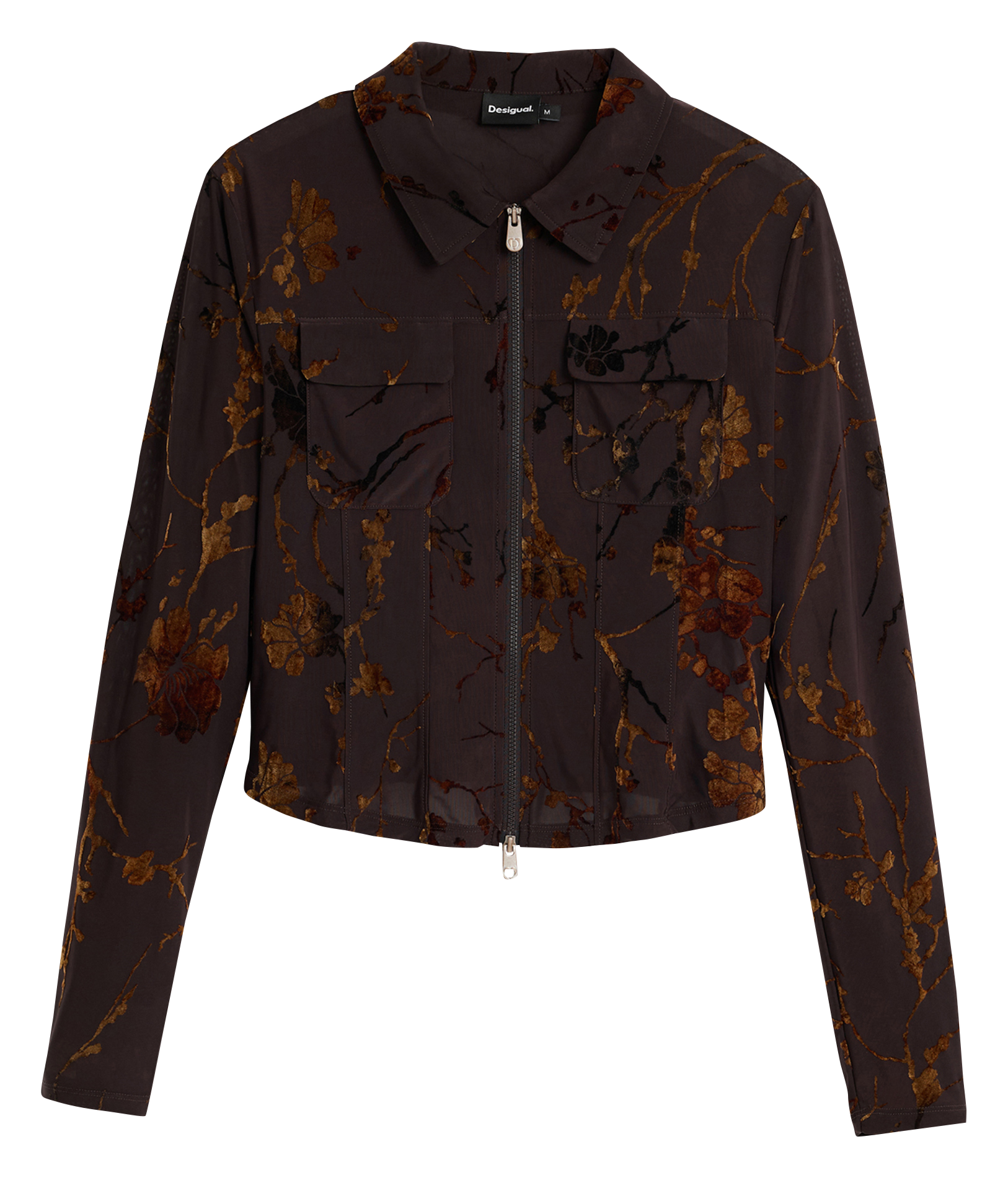Top con colletto DESIGUAL Marrone