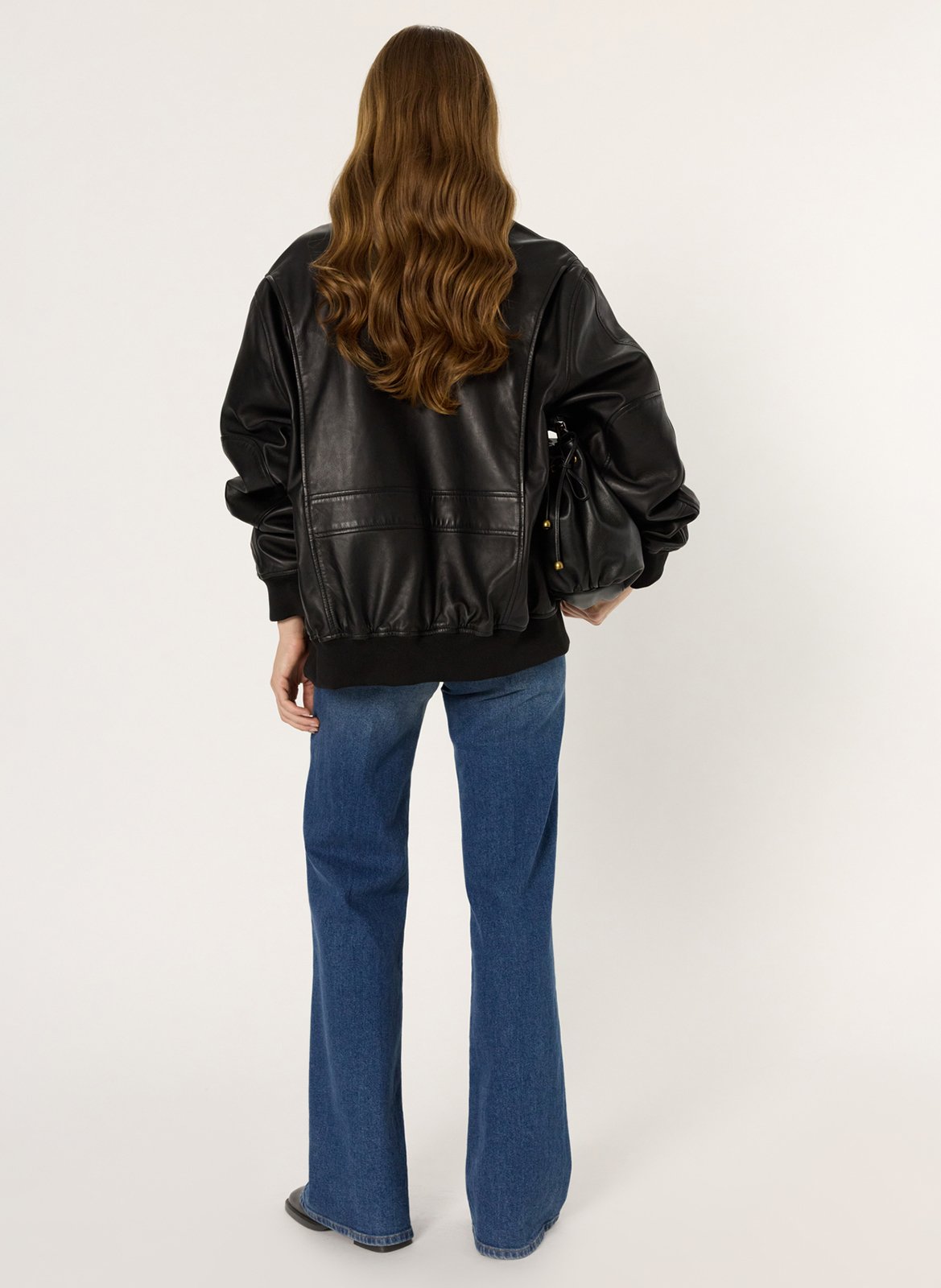 Recht, leren jasje GERARD DAREL Zwart