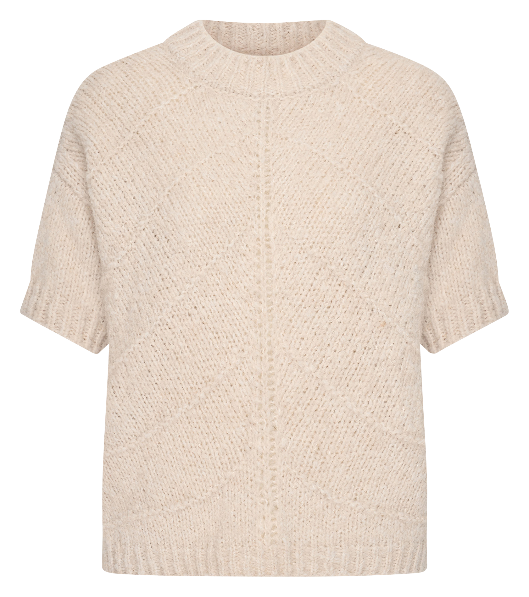 Pull droit col rond en maille BY BAR Noir