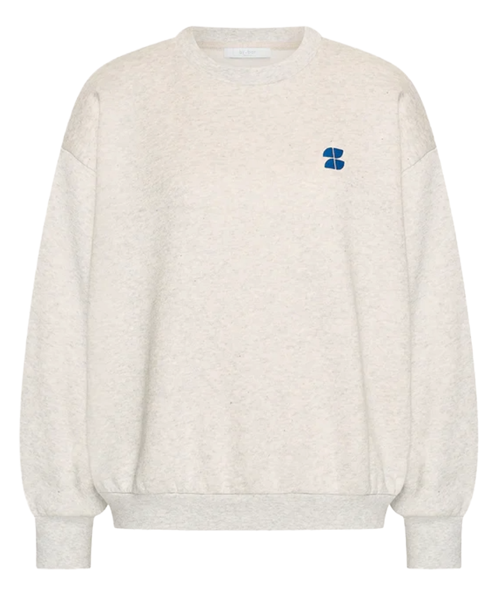 Sweat oversize col rond en coton mélangé BY BAR Gris