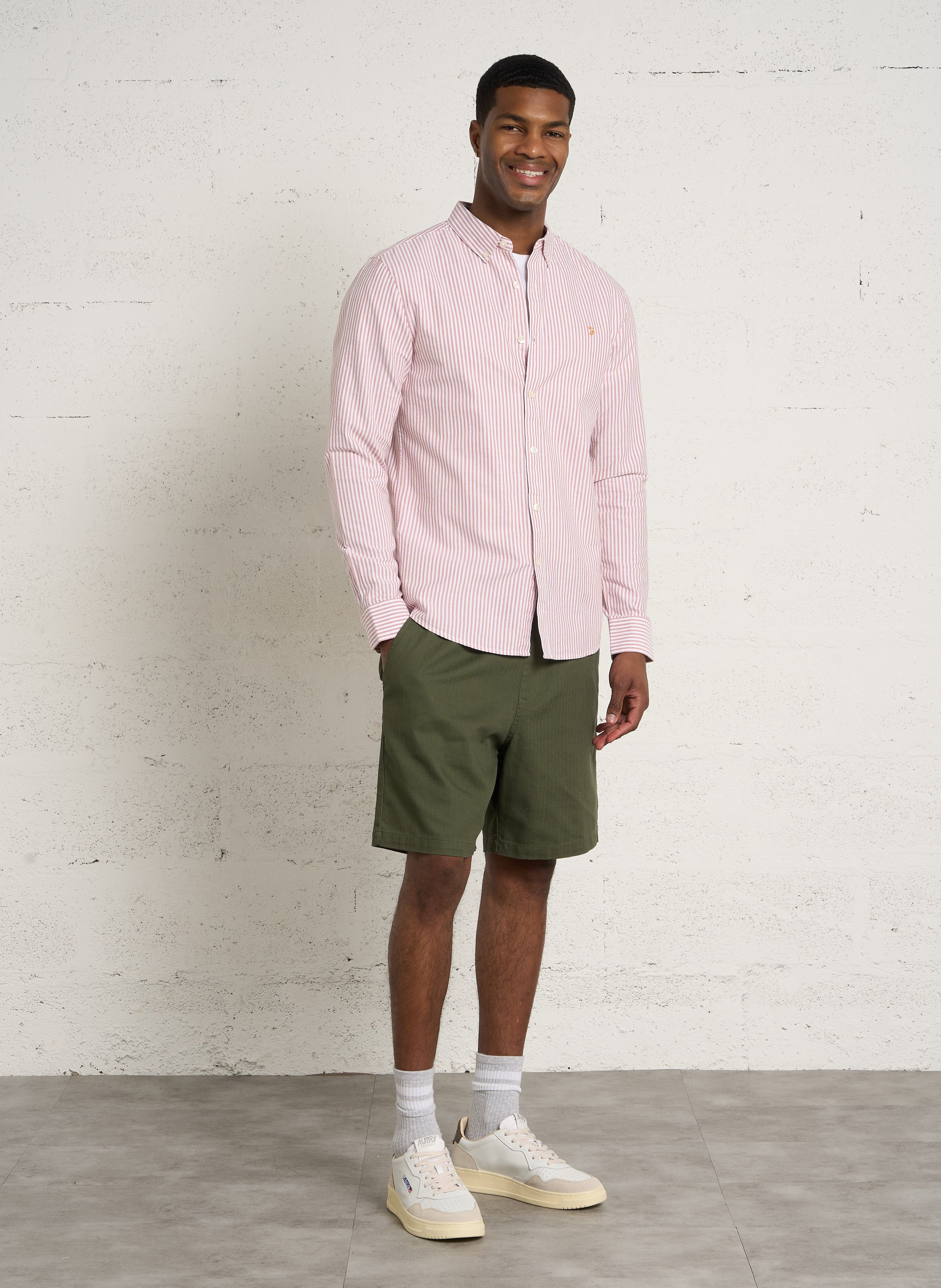 Short droit en coton FARAH Vert