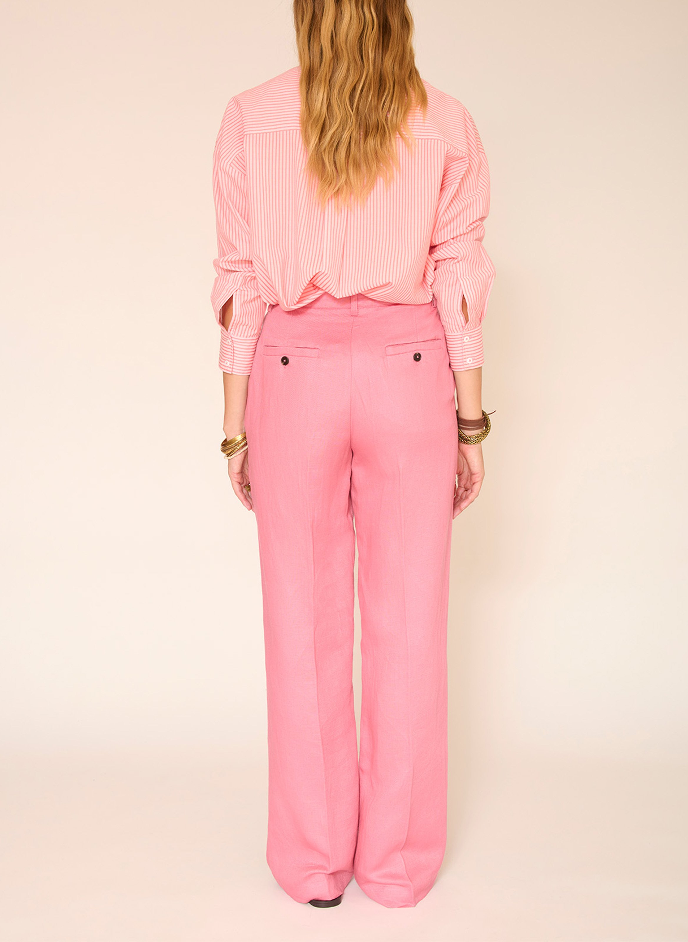 Weit geschnittene Hose MKT Rosa