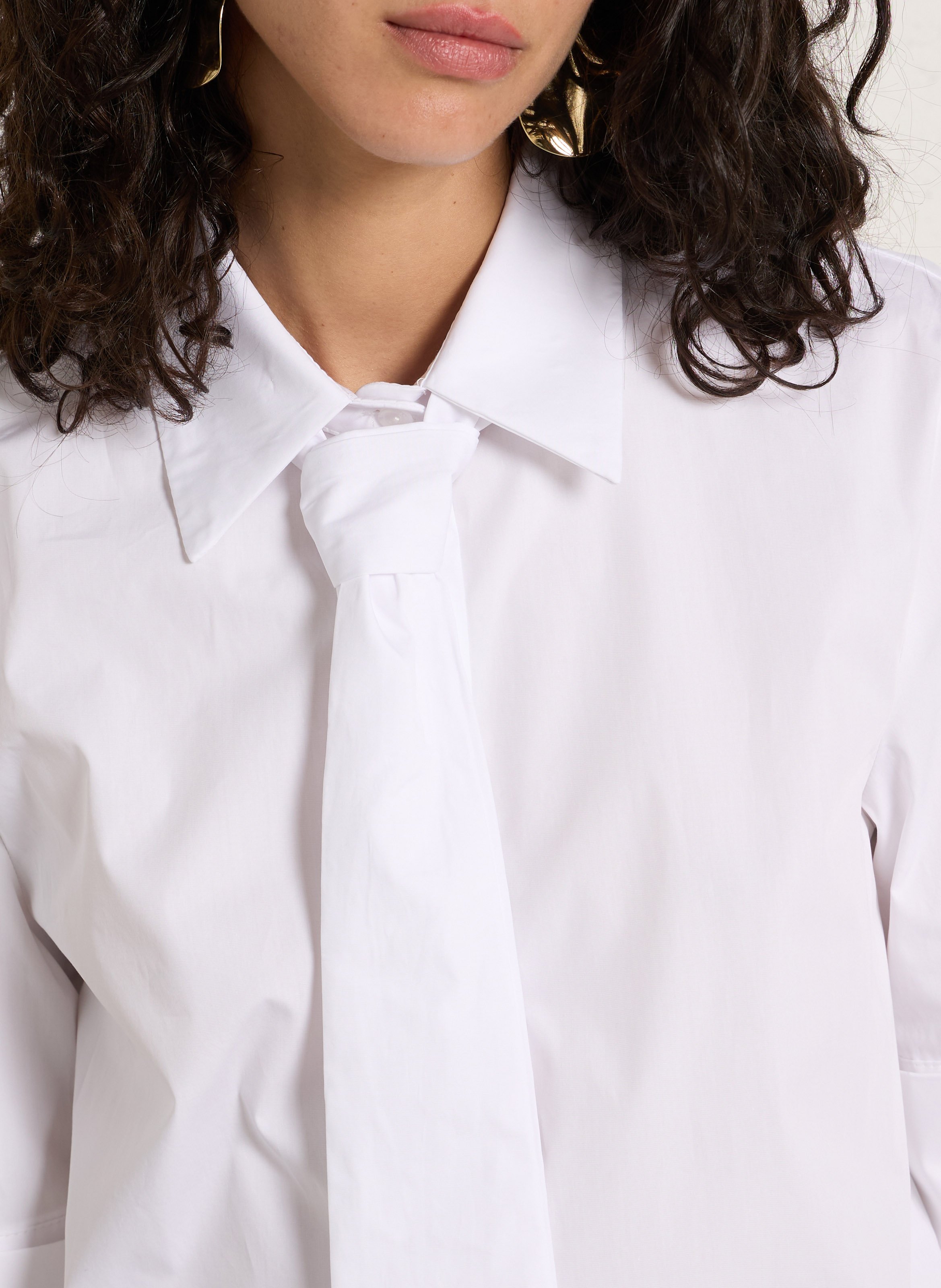 Chemise droite à cravate amovible  IMPERIAL Blanc