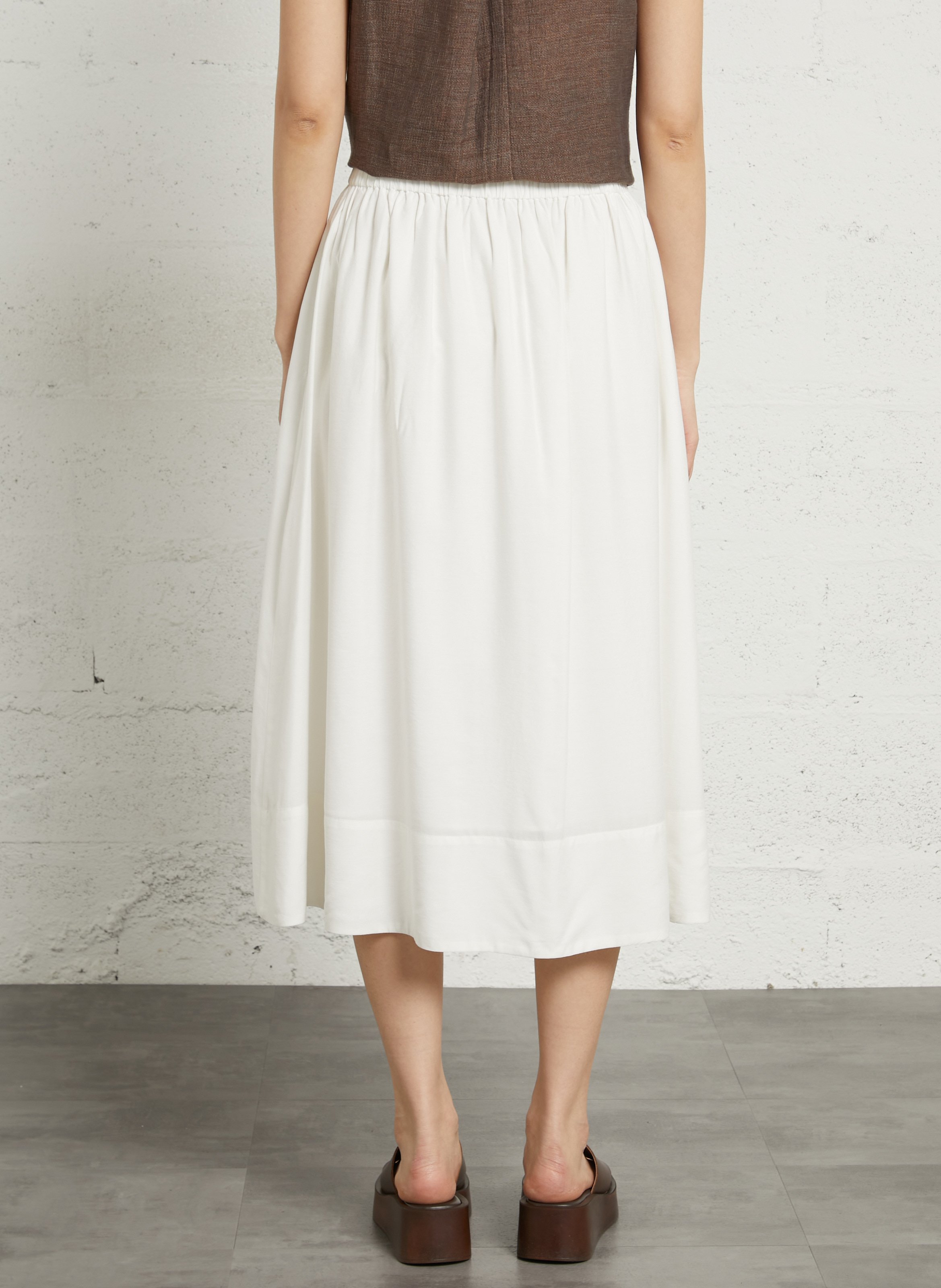 A-line midi skirt MASSCOB White
