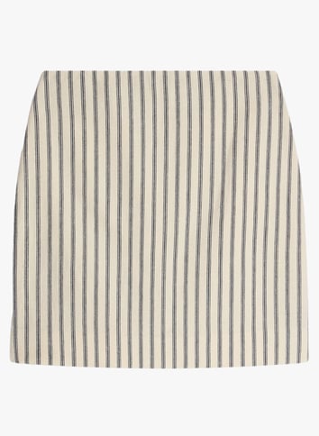 Jupe blanche rayée bleue marine, Antonelle Paris, taille 46 - Vêtements Jupe blanche rayée bleue marine, Antonelle Paris, taille 46 - Vêtements