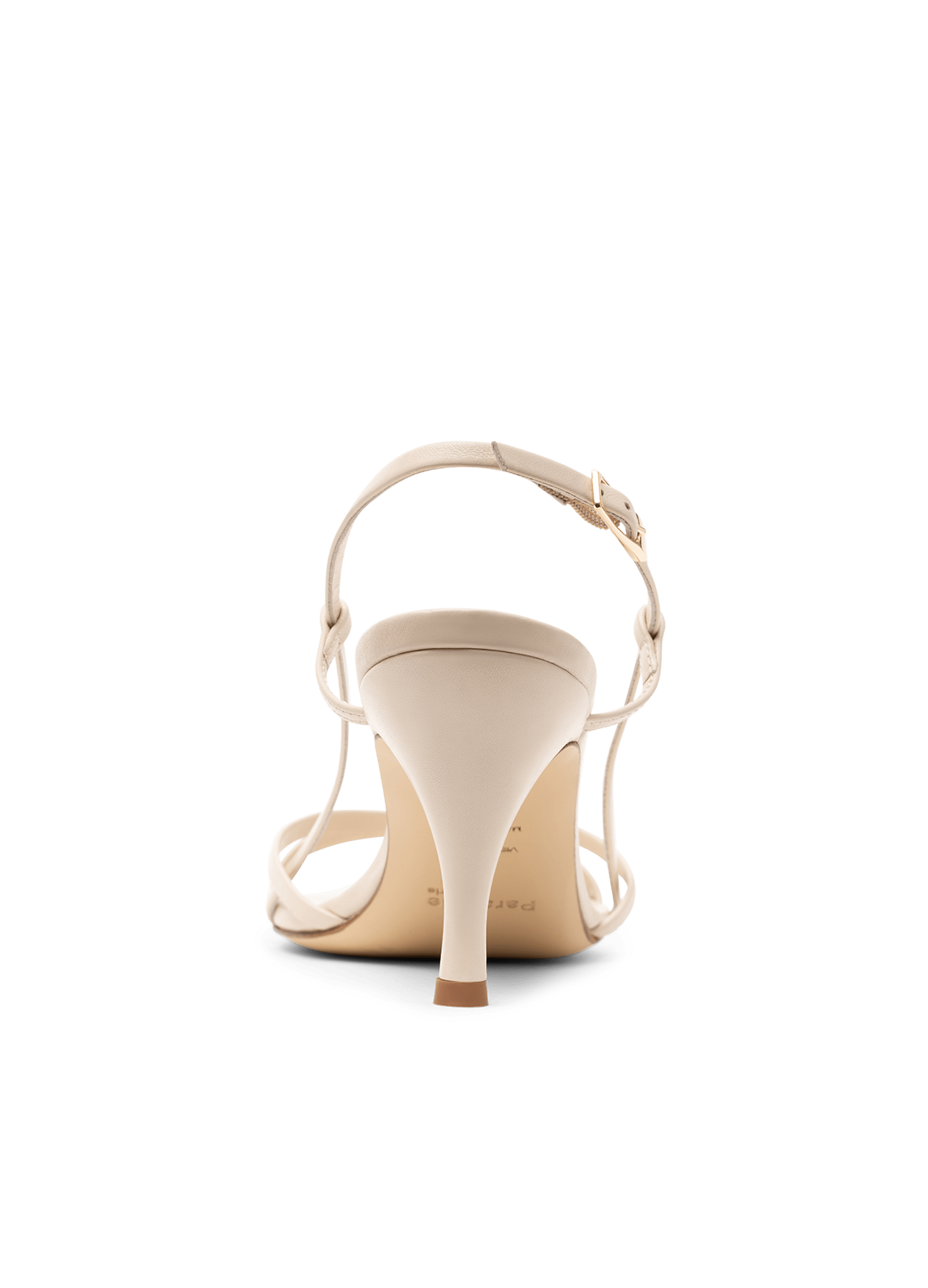 Latte nappa leather sandals PARALLELE PARIS White