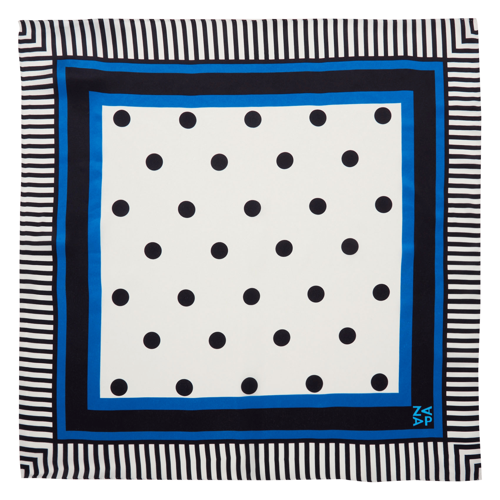 Aclaudie screen-printed silk scarf ZAPA White