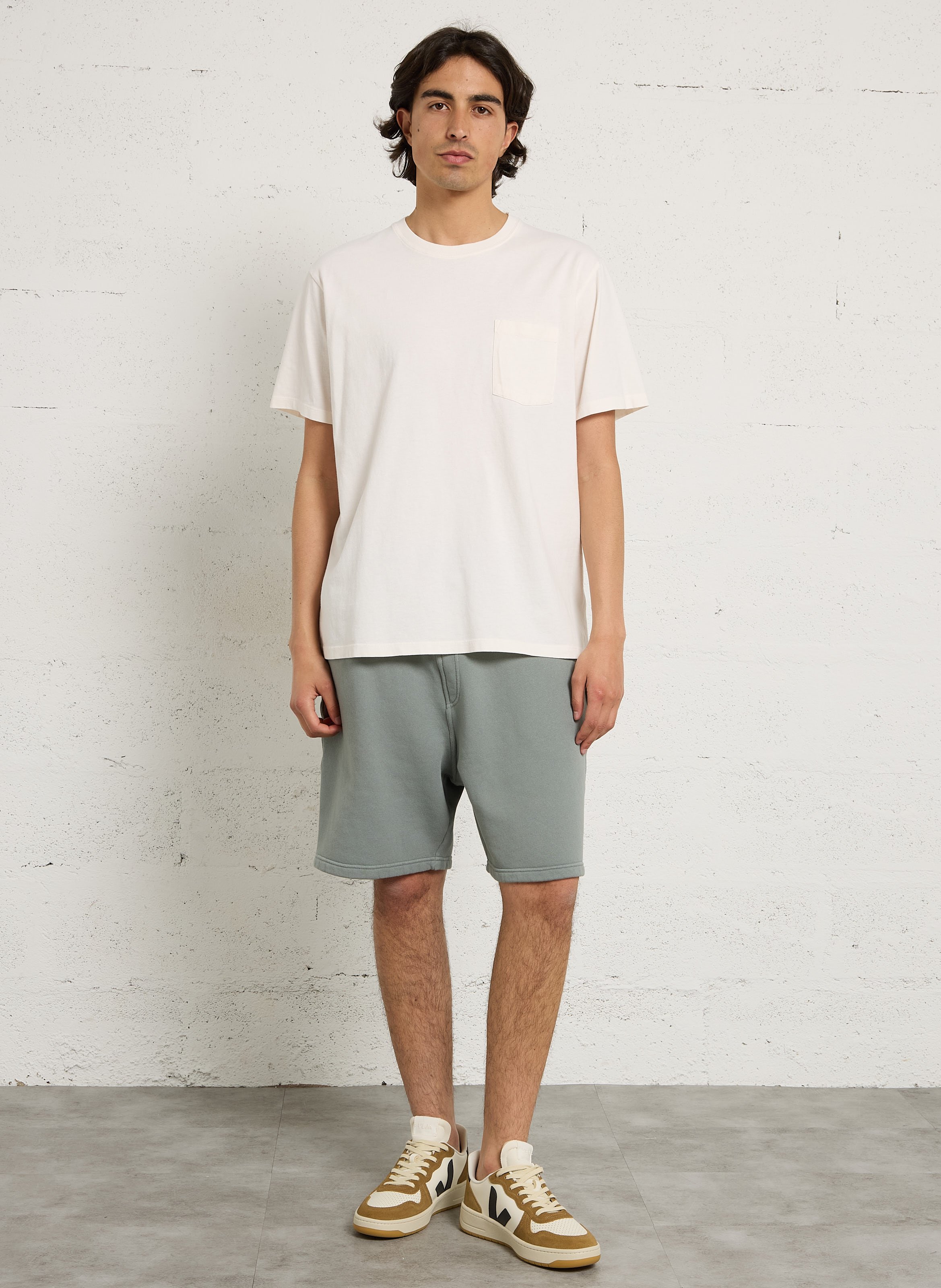 Gerade geschnittene Baumwollshorts HARTFORD Grau