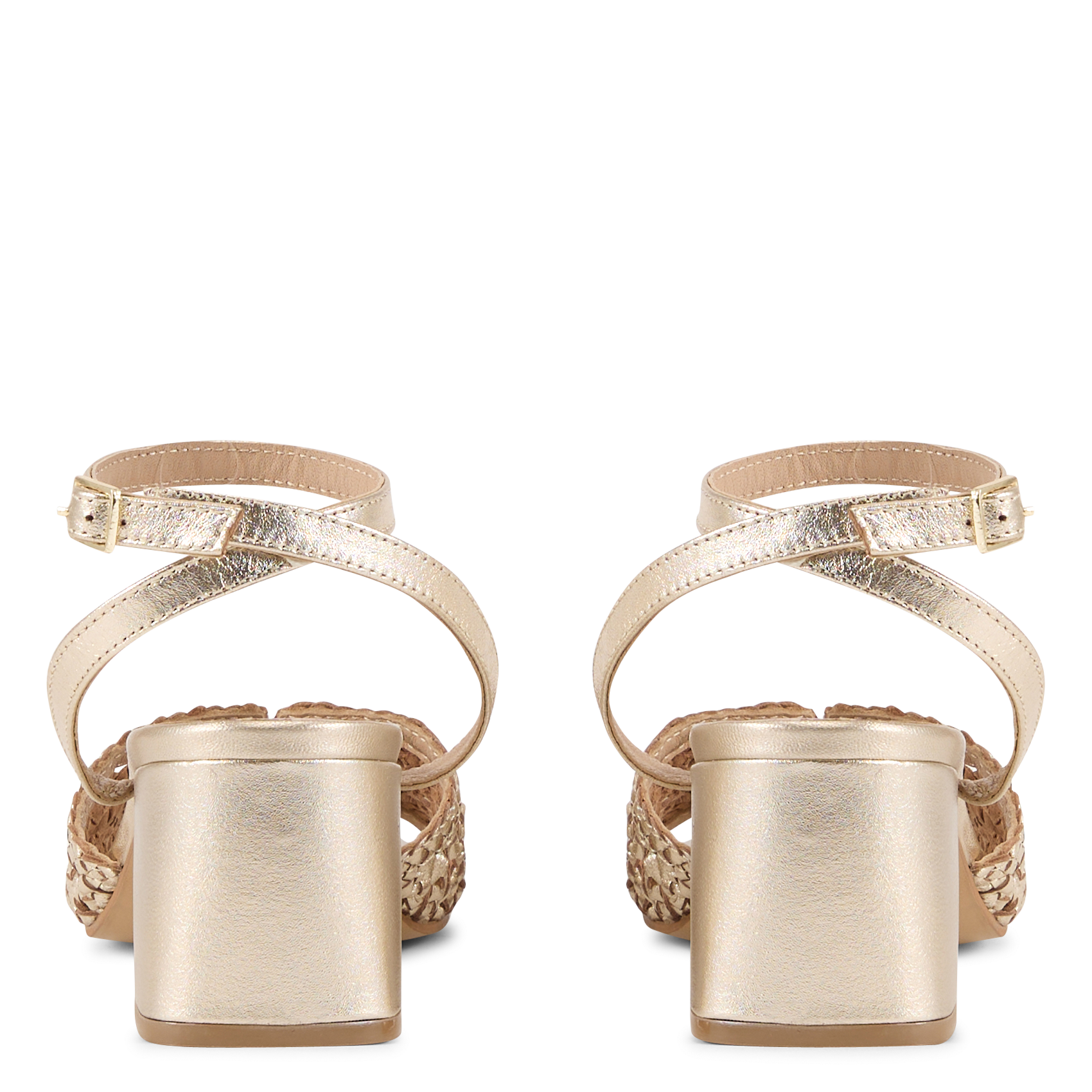 Sandales à talon en cuir LA FEE MARABOUTEE Jaune