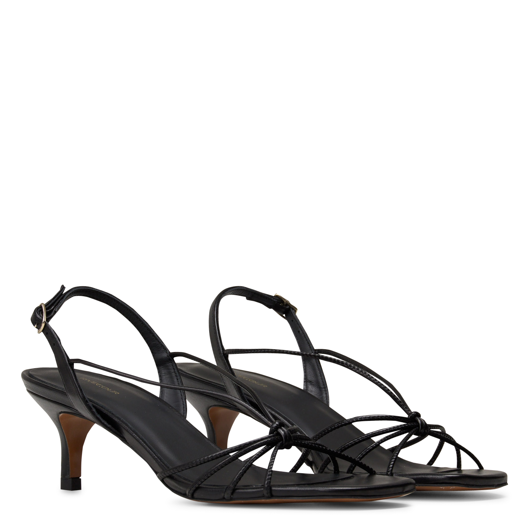 Alice - Ledersandalen mit Absatz RIVECOUR Schwarz