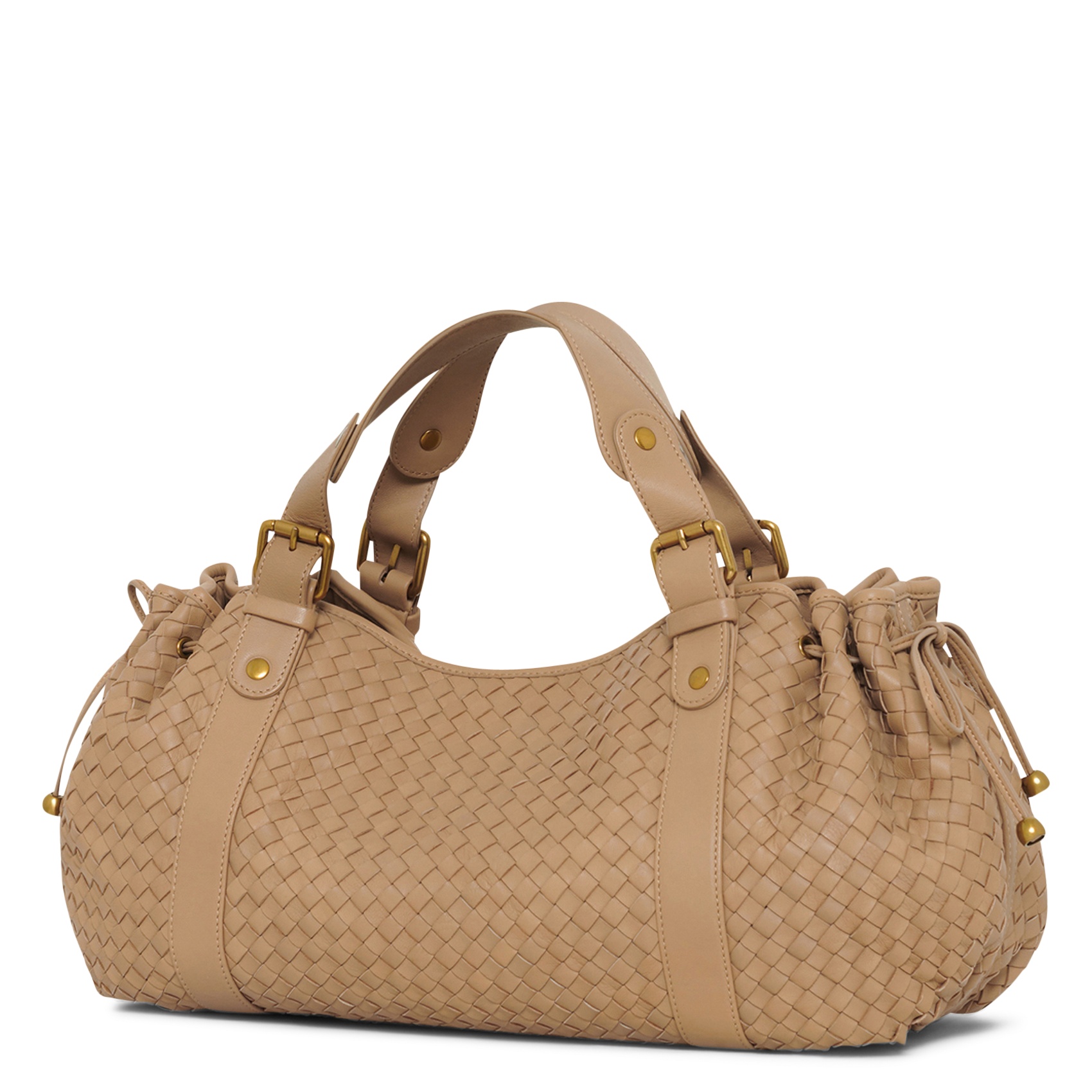 Braided leather shoulder bag GERARD DAREL Brown