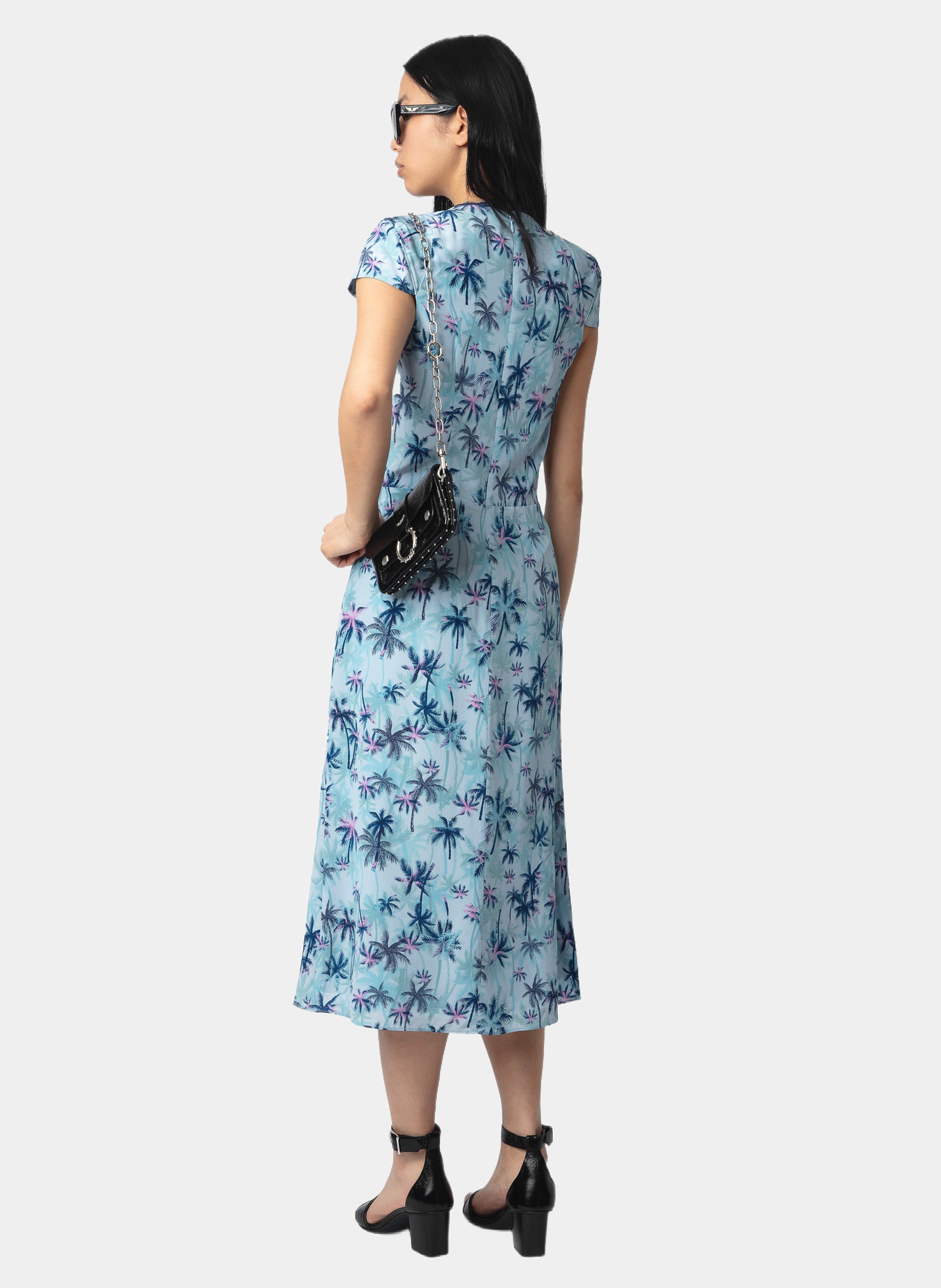 Abito midi scollo a V in seta ZADIG&VOLTAIRE Blu