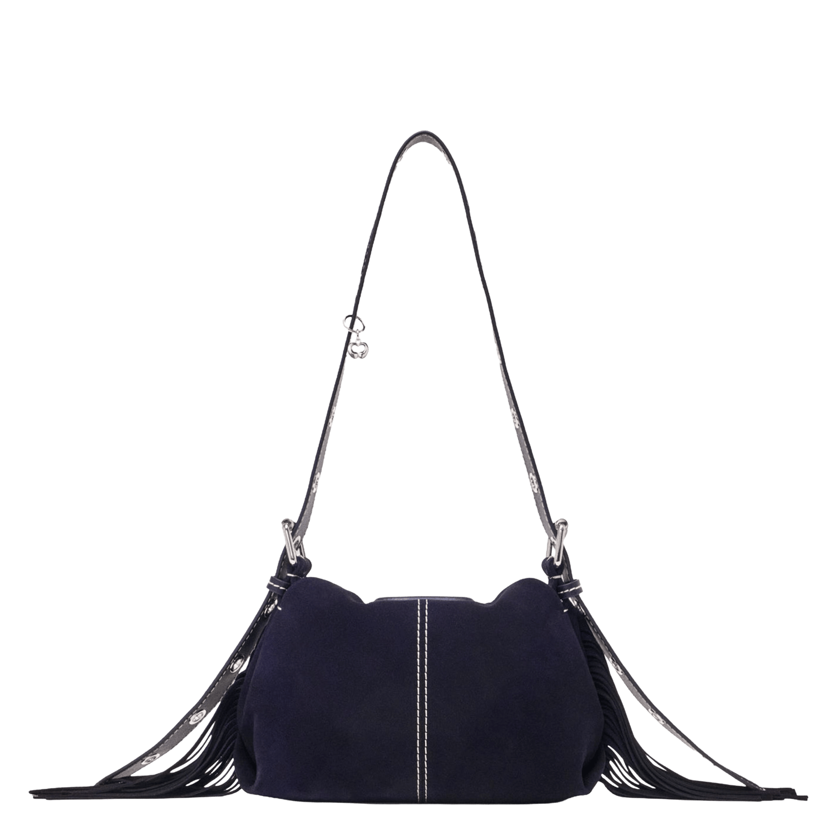 Sac bandoulière en cuir MAJE Bleu