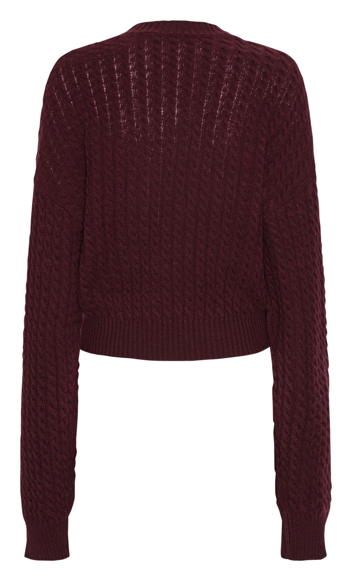 Loose-fit cable-knit sweater ROTATE Brown